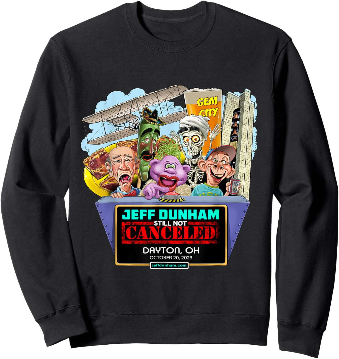 Jeff Dunham Dayton, OH (2023) Sweatshirt - Sweatshirt | Black