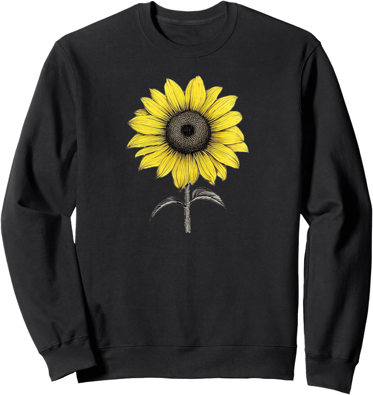 Sunflower, Minimal, Color, Love, Funny, Flower, Fashion Sweatshirt - Sweatshirt | Black