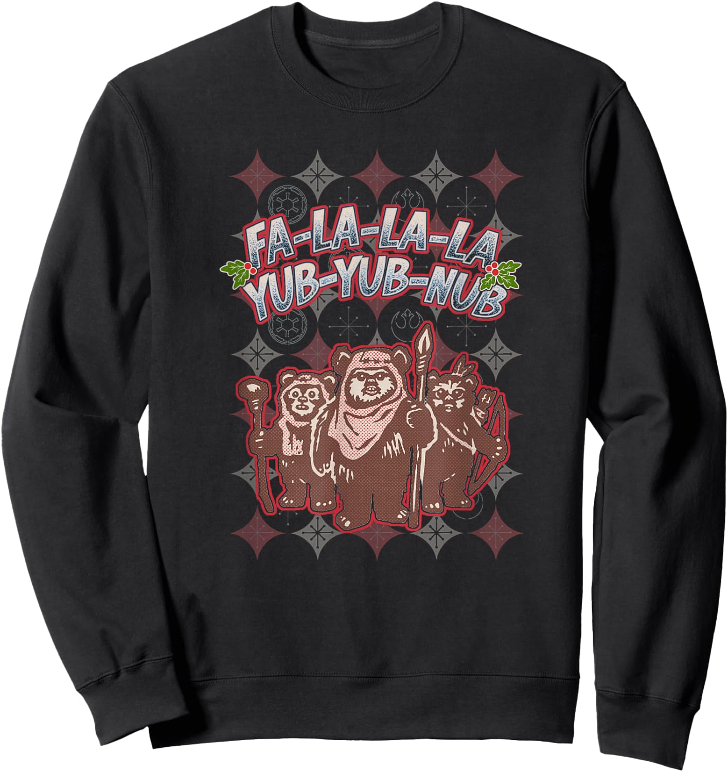Star Wars Christmas Ewoks Fa La La Holiday Sweater Sweatshirt - Sweatshirt | Black