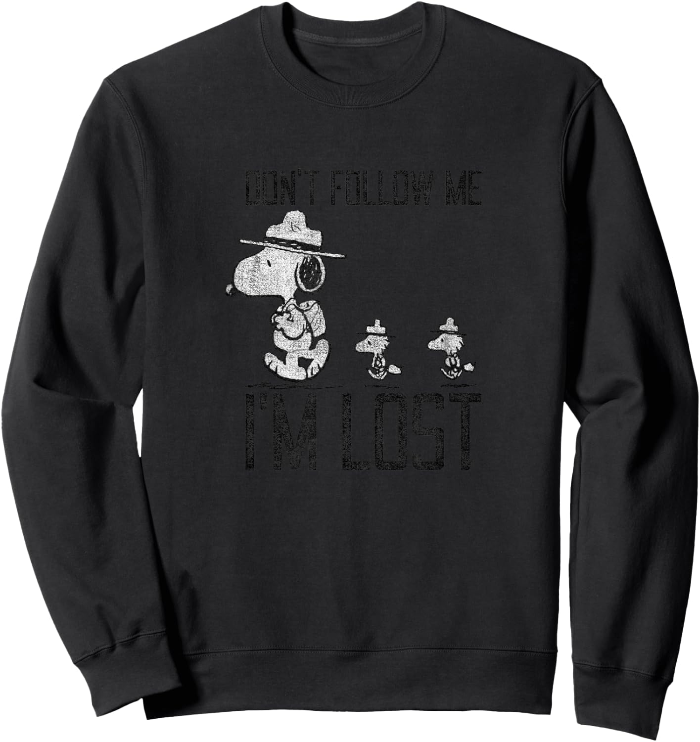 Peanuts - Snoopy Don't Follow Me Im Lost Sweatshirt - Sweatshirt | Black