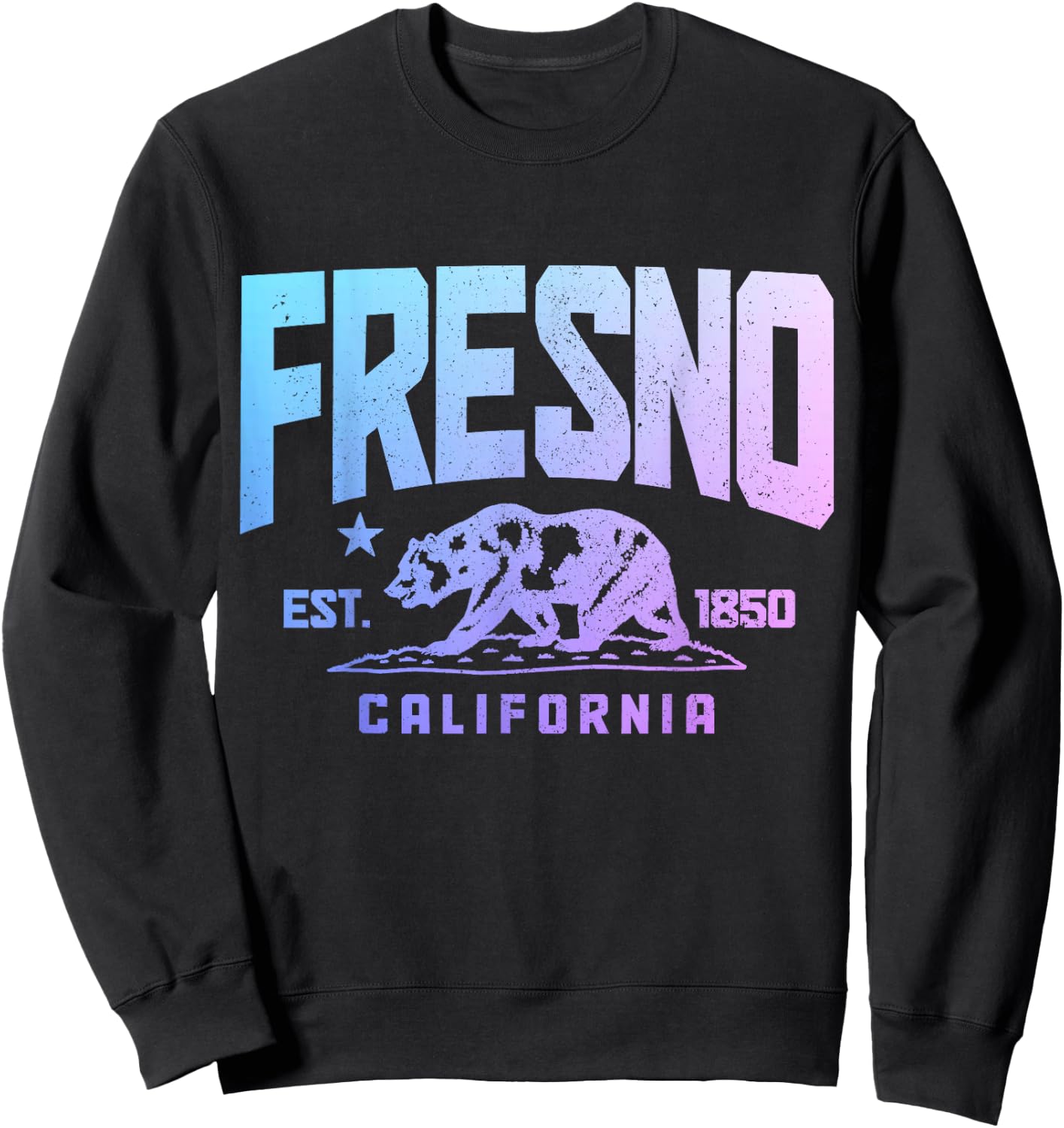 Fresno, California, California, 1850 Pride Vintage Sweatshirt - Sweatshirt | Black