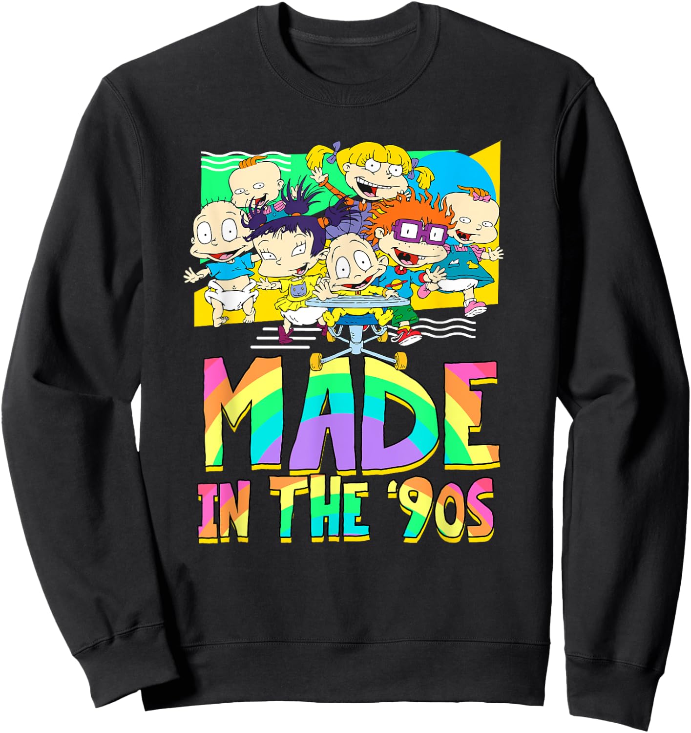 Mademark x Rugrats - Made in the 90s - Rainbow Gradient Sweatshirt - Sweatshirt | Black