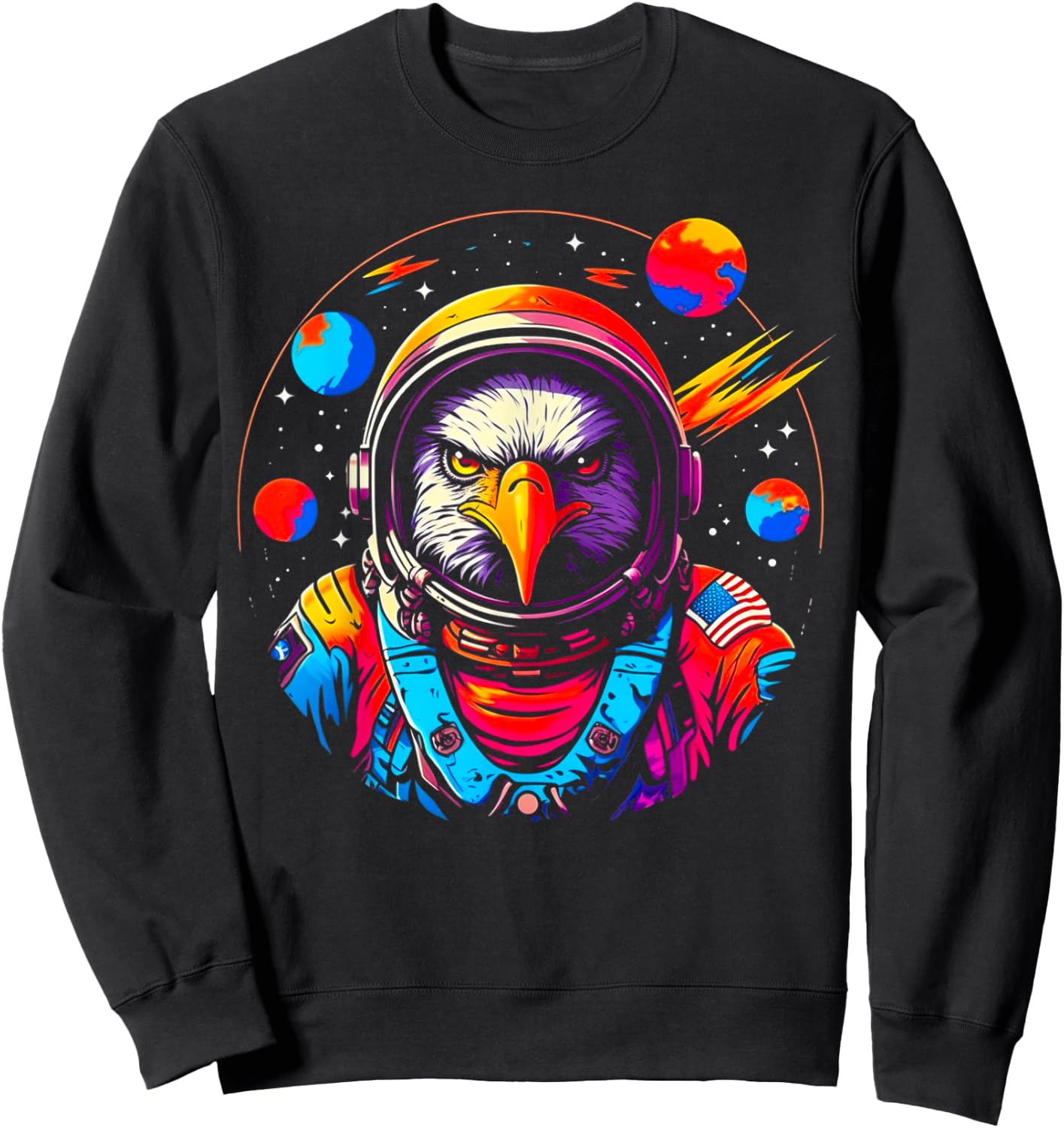 Astronaut Eagle Sweatshirt - Sweatshirt | Black