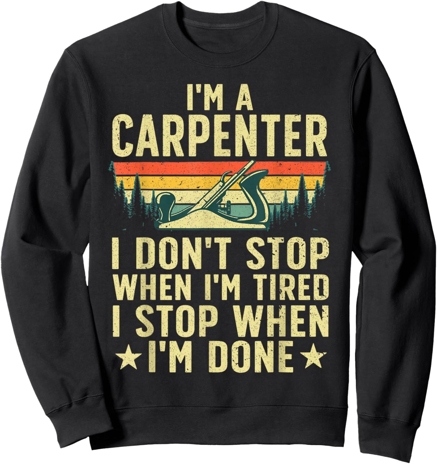 Cool Carpenter Dad Woodworker Carpentry Woodworking Sweatshirt - Sweatshirt | Black