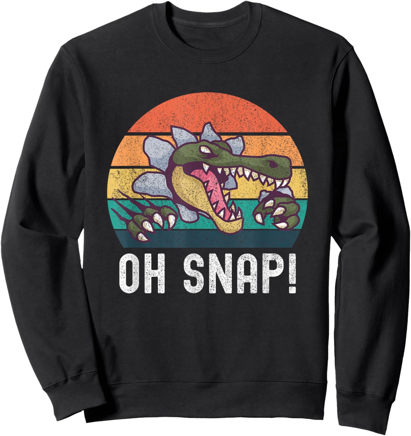 Oh Snap Funny Alligator Lover Crocodile Saying Sweatshirt - Sweatshirt | Black