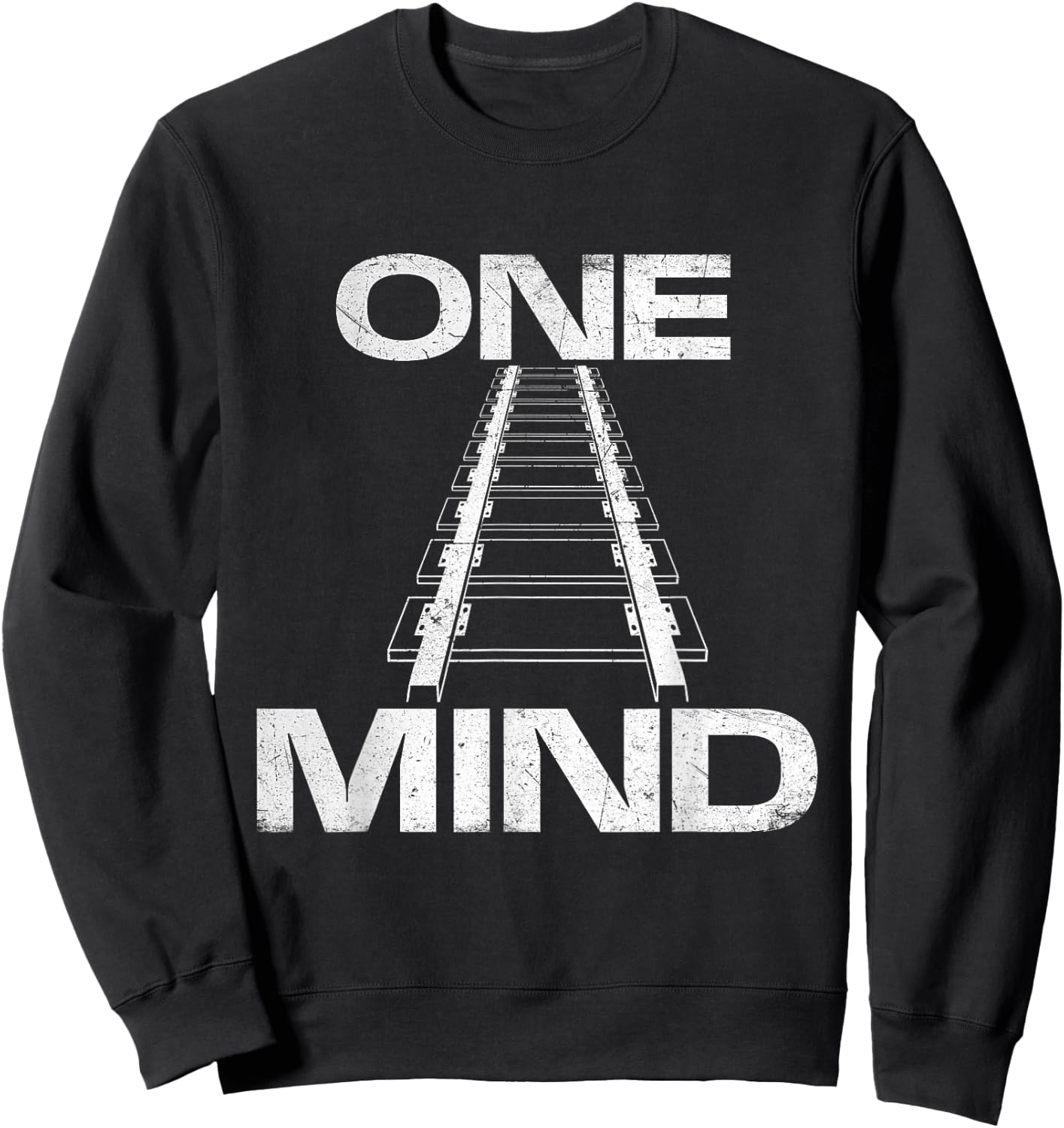 One Track Mind - Train Lover Railway Railroad Sweatshirt - Sweatshirt | Black