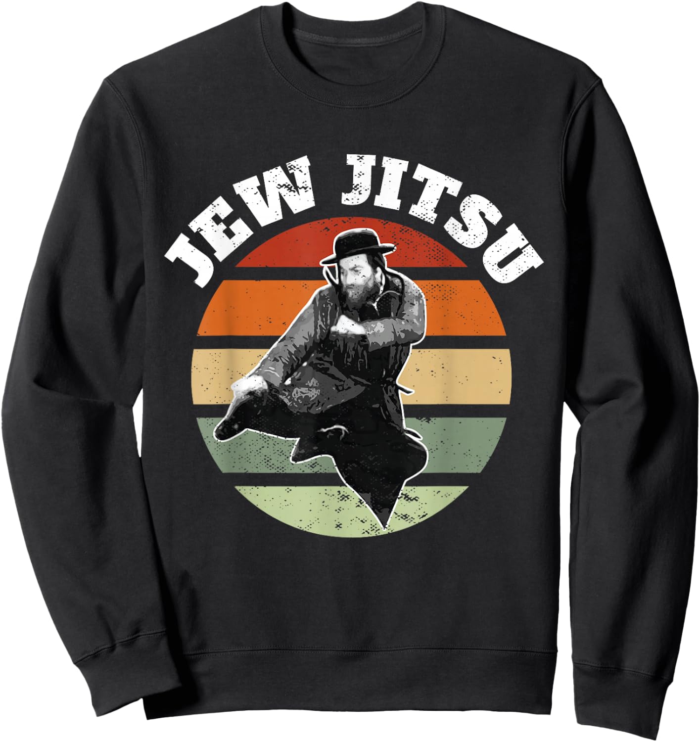 Jew Jitsu Funny Jewish Rabbi Martial Arts BJJ Jiu Jitsu Sweatshirt - Sweatshirt | Black