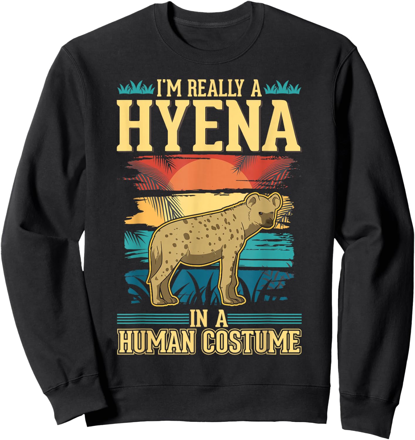 Hyena Costume Halloween Sweatshirt - Sweatshirt | Black