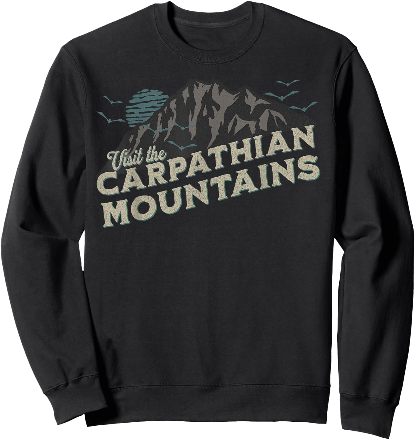 Visit the Carpatian Funny Vampire Camping Sweatshirt - Sweatshirt | Black