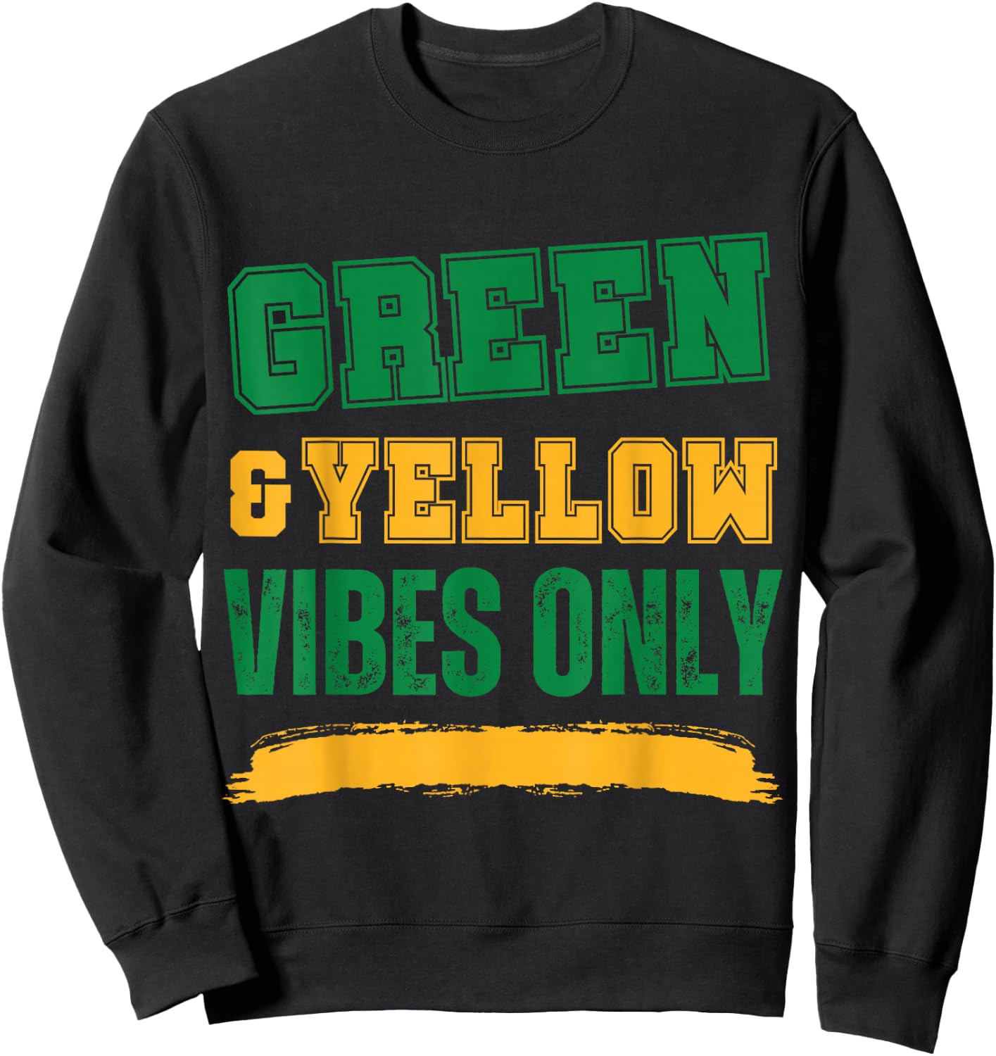 Green and Yellow Game Day Sweatshirt - Sweatshirt | Black