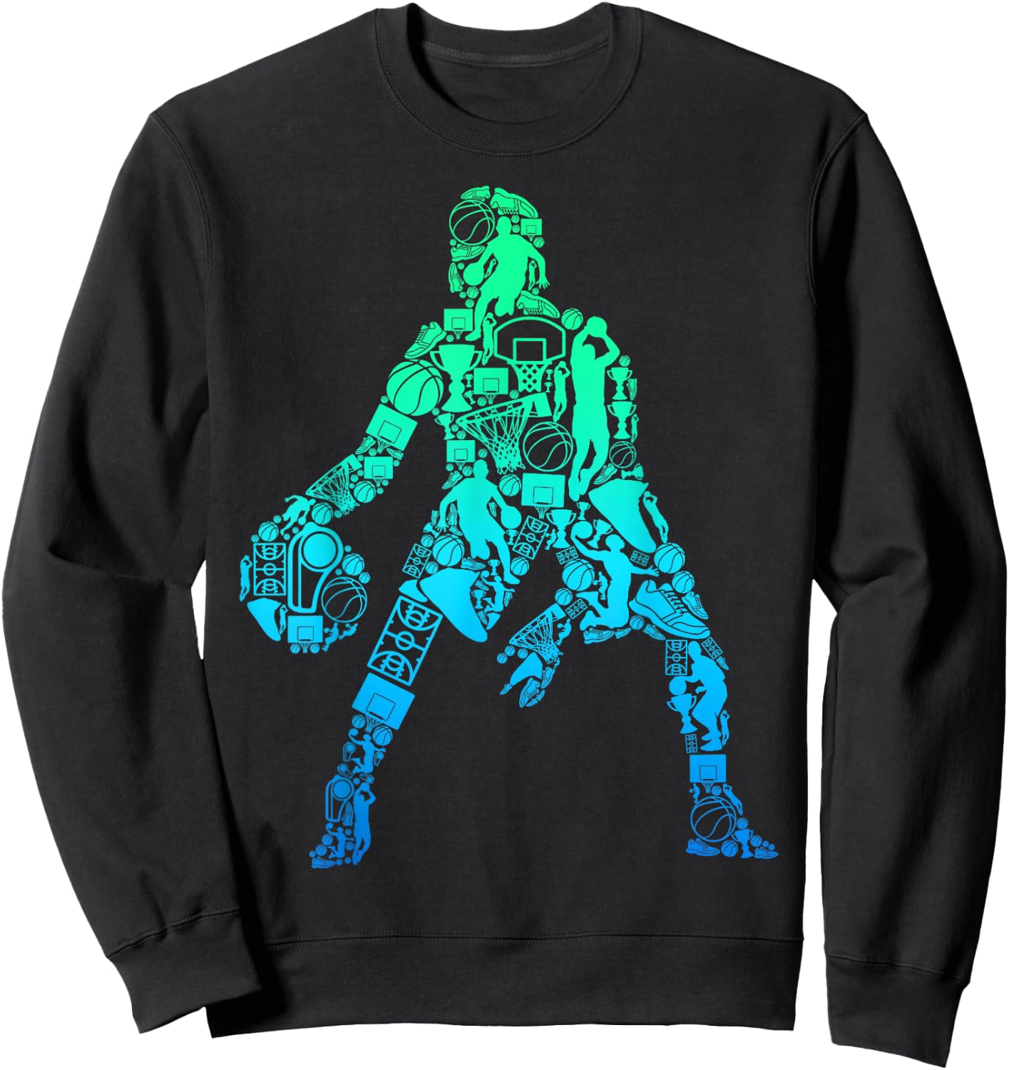 Basketball Boys Kids Men Sweatshirt - Sweatshirt | Black