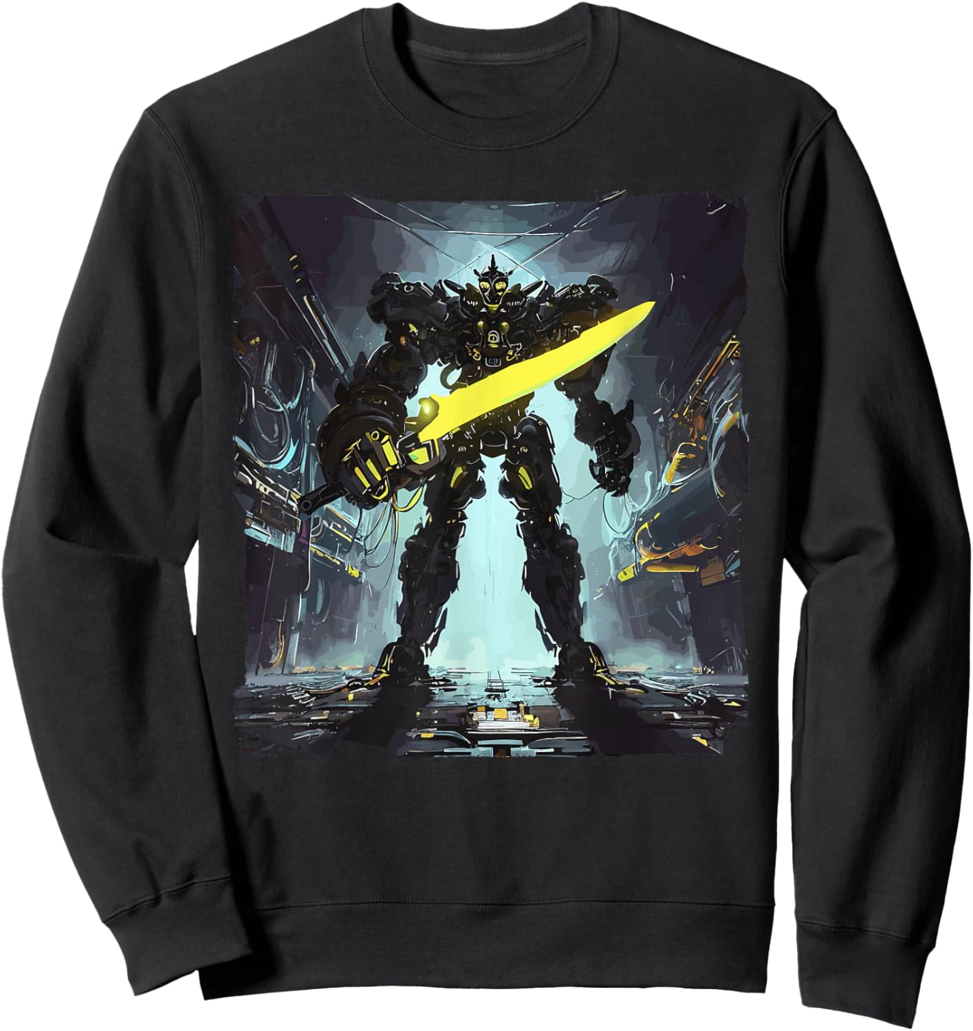 Battlemech Cyberpunk Sci-Fi Mech Warrior Sci-Fi Robot Sweatshirt - Sweatshirt | Black