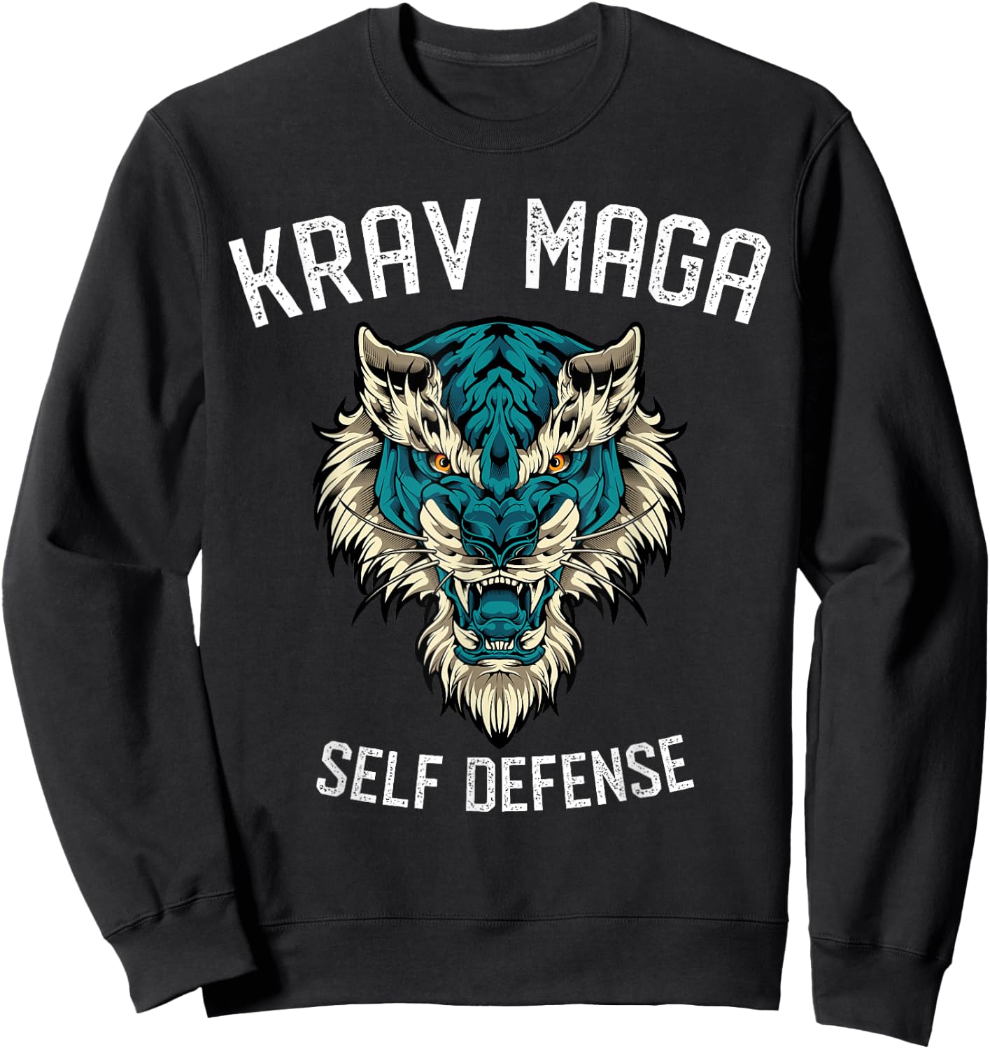 Krav Maga Self Defense Lion - Israeli Defense Force Sweatshirt - Sweatshirt | Black