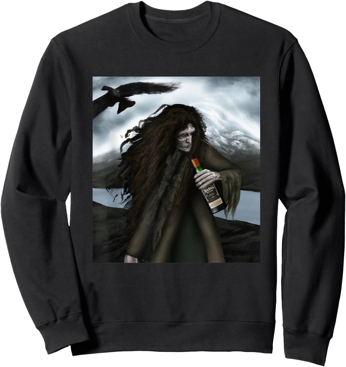 MonnemBlue Ardbeg The Harpy's Tale -Adults Black Short Sleeve Small Sweatshirt - Sweatshirt | Black