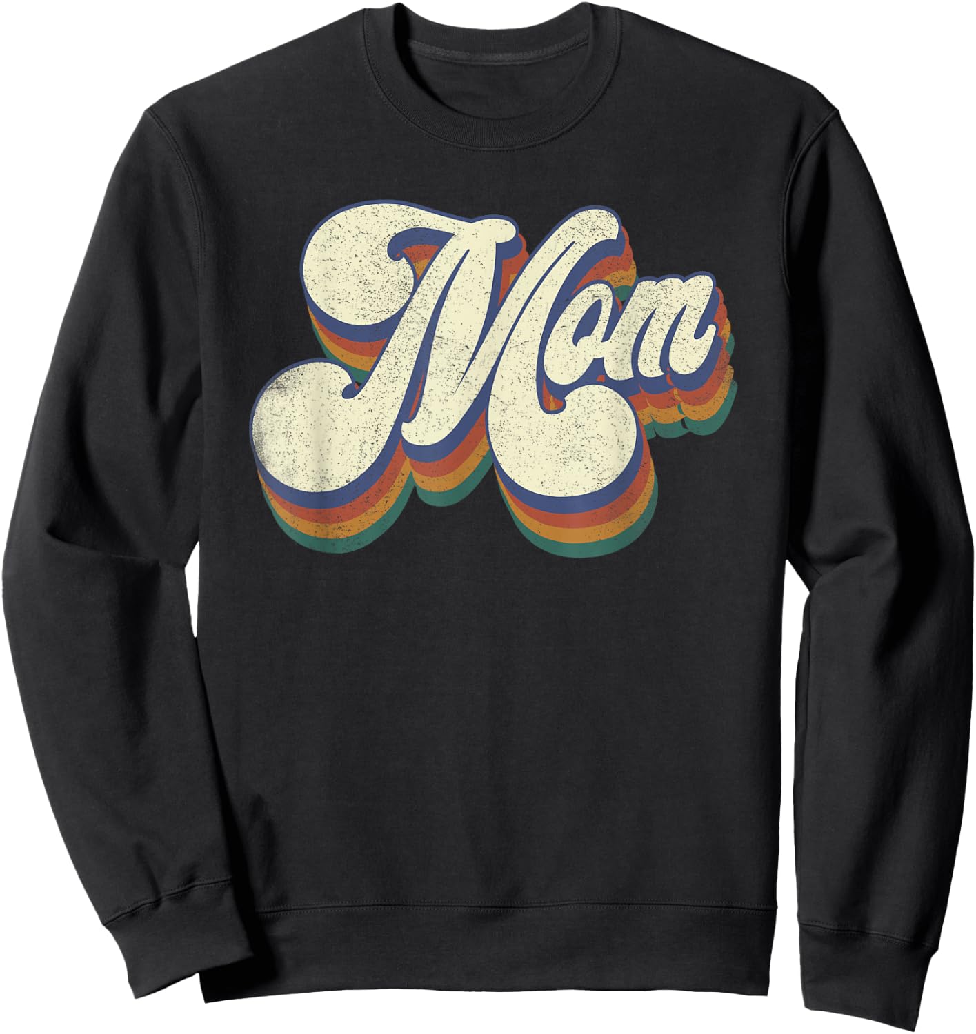 Mom Gifts From Kids Retro Vintage Mother's Day Mom Sweatshirt - Sweatshirt | Black