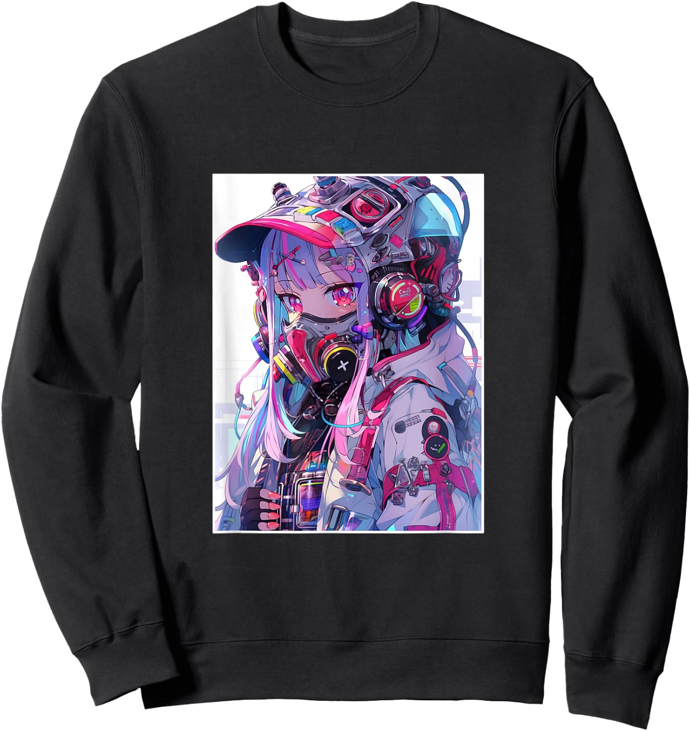 Anime Girl Anime Otaku Japanese Aesthetic Sweatshirt - Sweatshirt | Black
