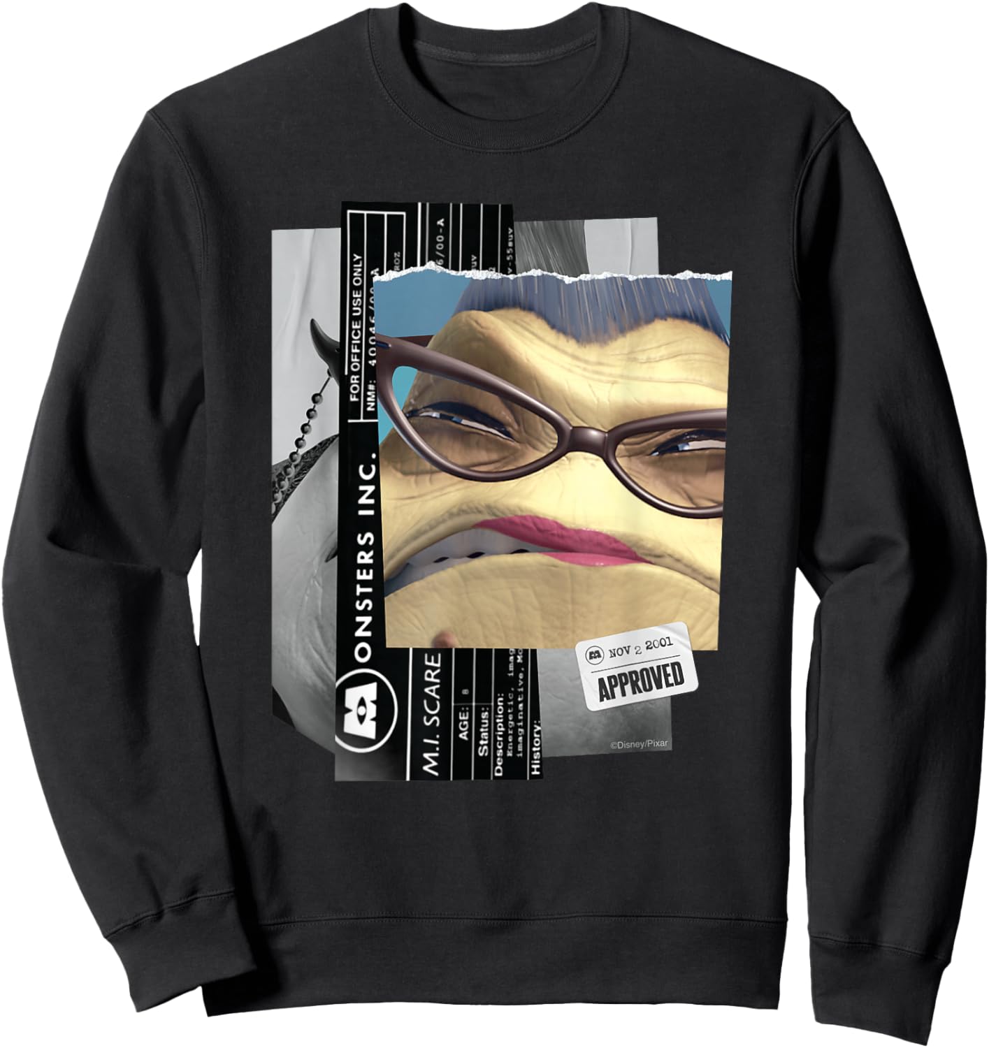 Disney and Pixar’s Monsters, Inc. Roz Personnel File Sweatshirt - Sweatshirt | Black