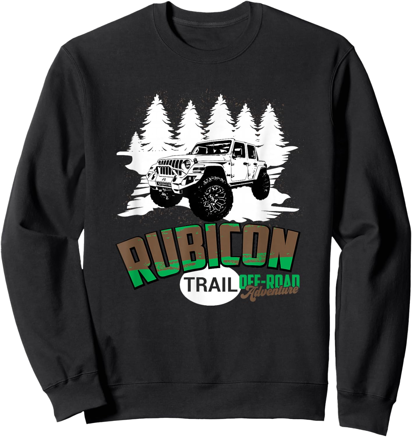 Rubicon Trail- 4x4 Off-road SUV California Outdoor Trail Sweatshirt - Sweatshirt | Black