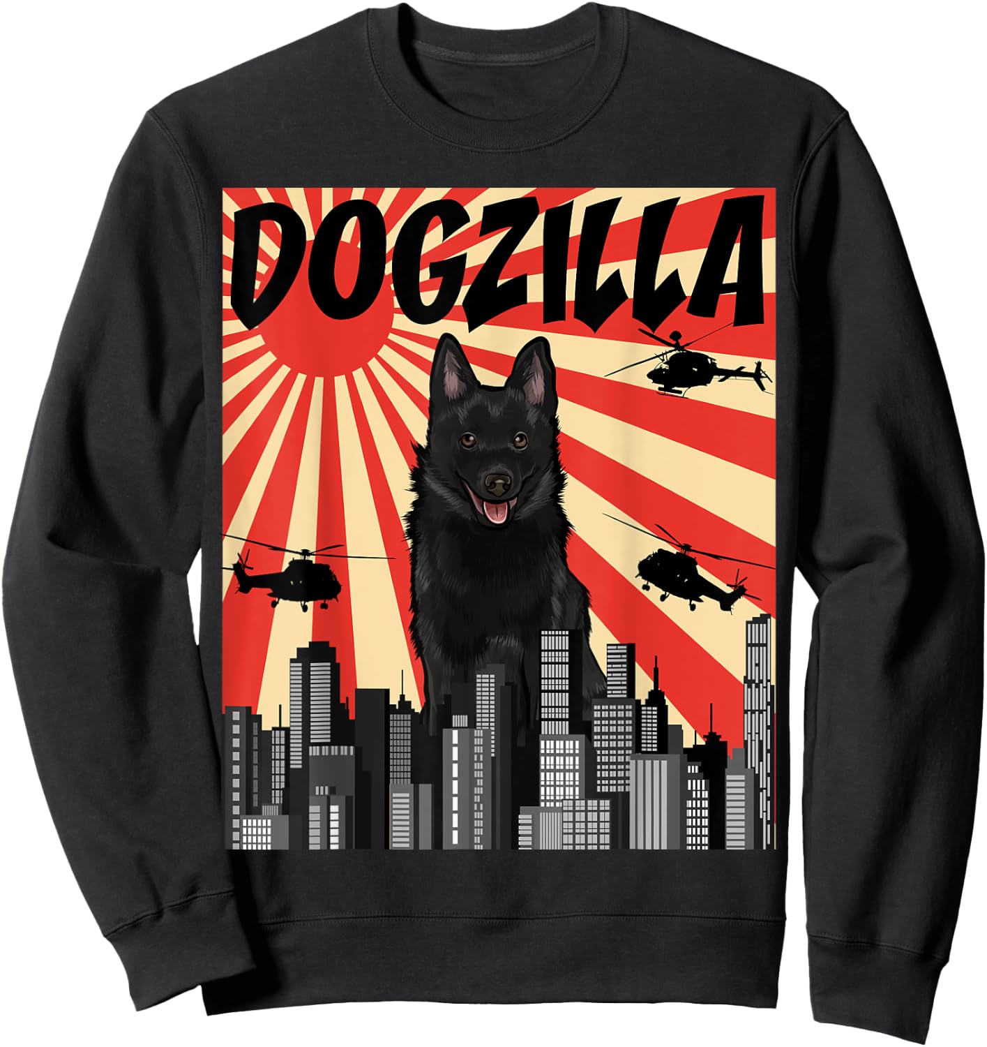 Funny Dog Skipperki Sweatshirt - Sweatshirt | Black