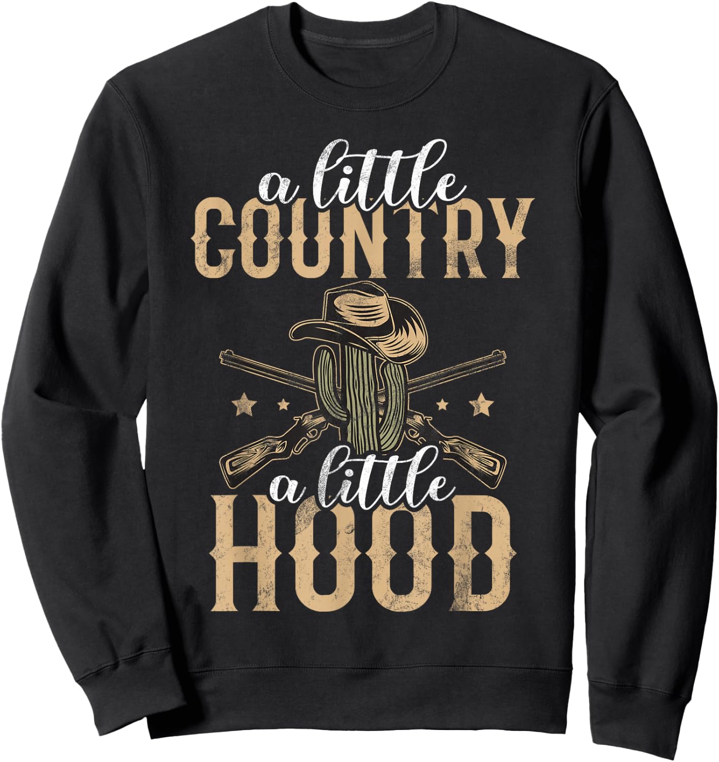 A Little Country a little Hood Country Girl Sweatshirt - Sweatshirt | Black