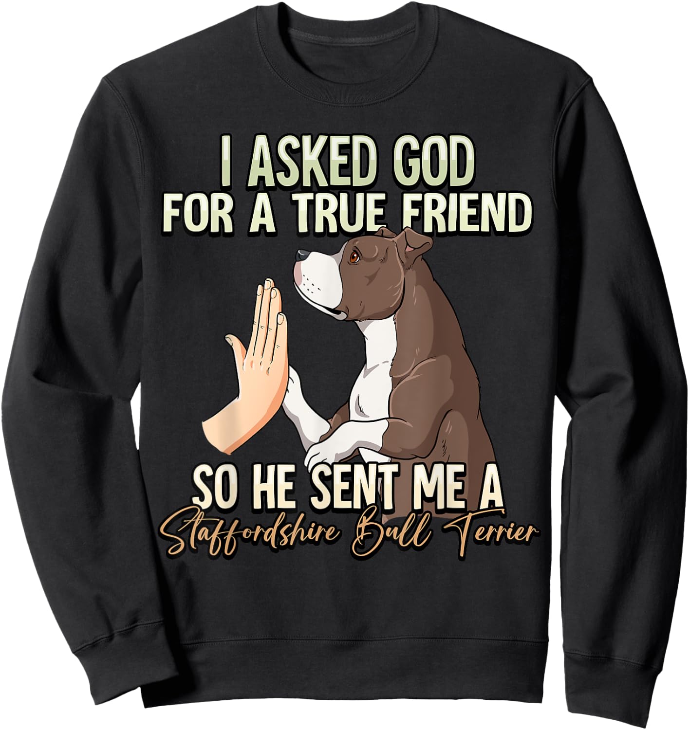 Staffordshire Bull Terrier Sweatshirt - Sweatshirt | Black