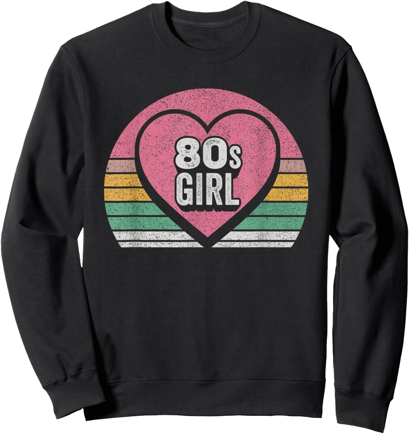 Vintage Retro 80's Girl Birthday Party Women Sweatshirt - Sweatshirt | Black
