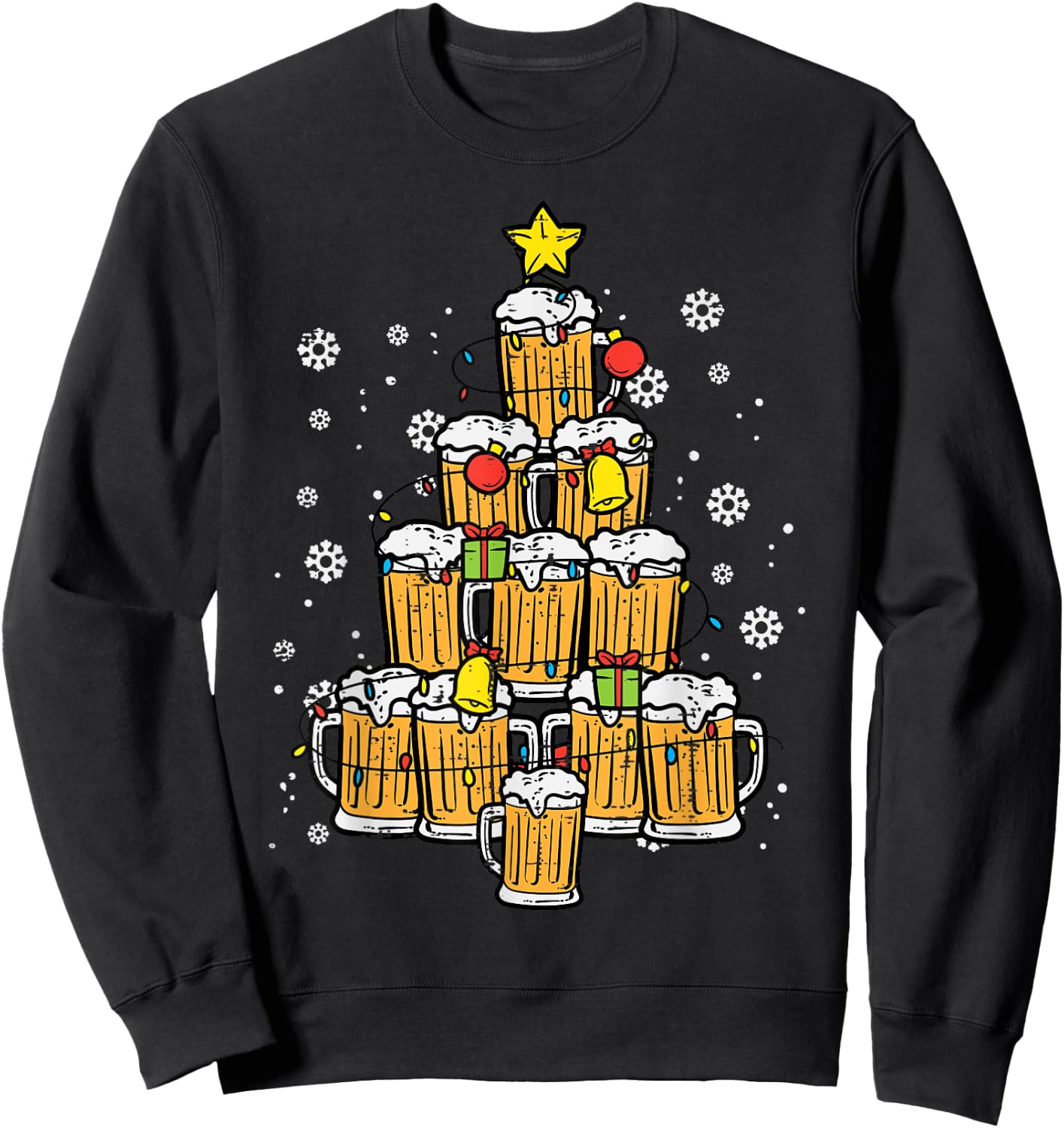 Christmas Tree Funny Winter Xmas For Dad Men Guys Sweatshirt - Sweatshirt | Black