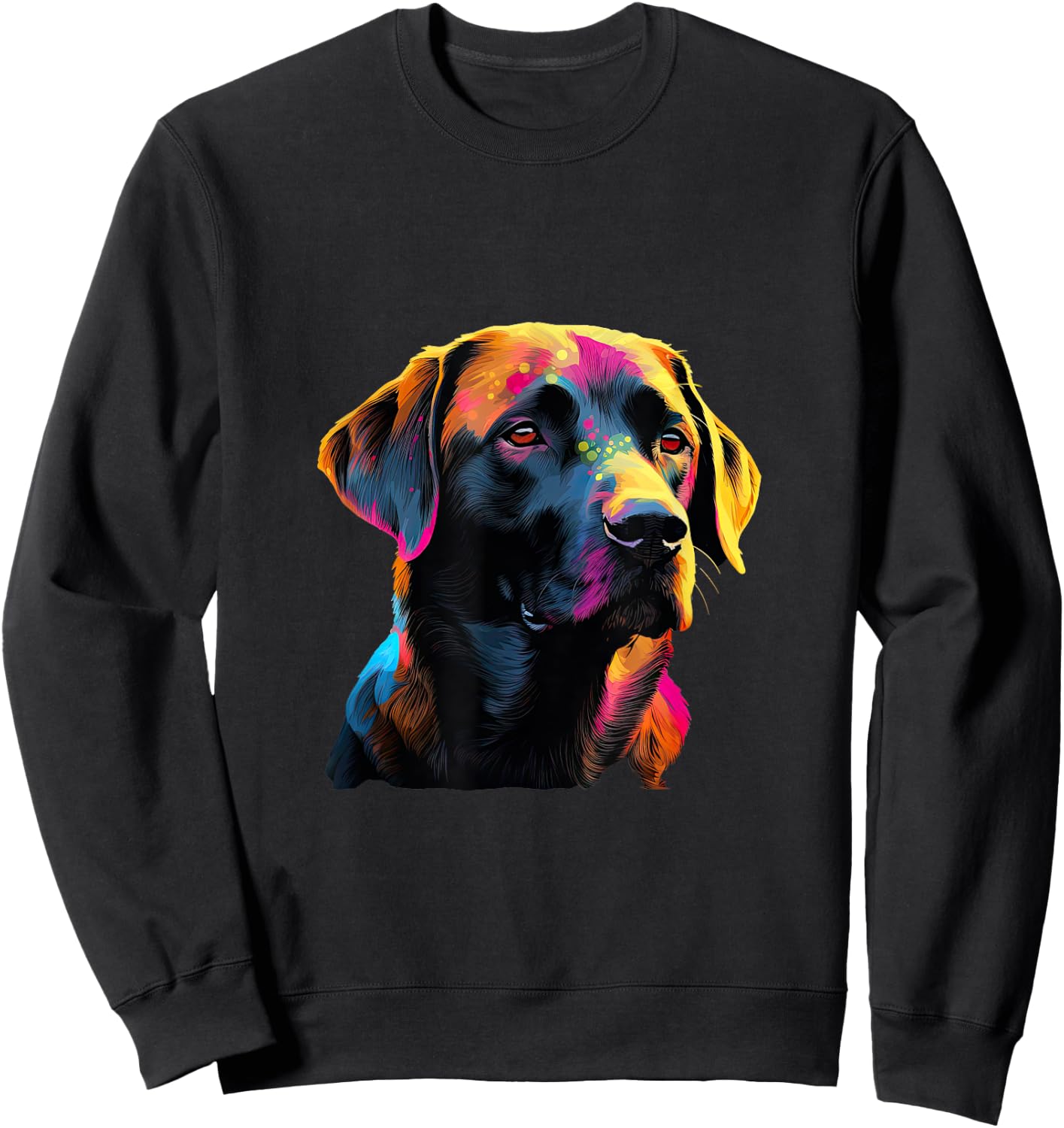 Black Labrador Lover Colorful Pop Art Black Lab Sweatshirt - Sweatshirt | Black