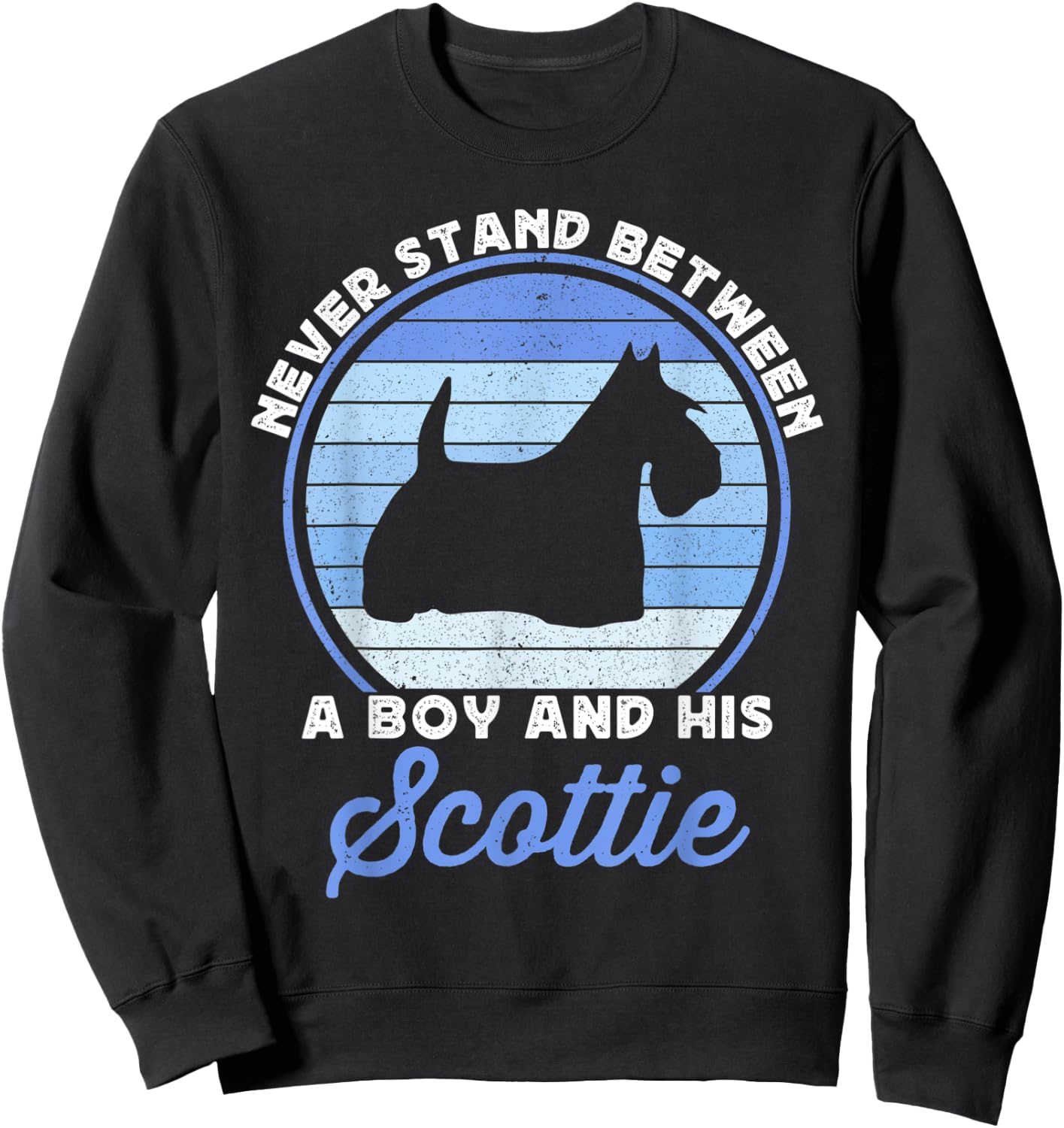 Funny Boys Scottish Terrier Dog For Kids Boy Scotty Scottie Sweatshirt - Sweatshirt | Black