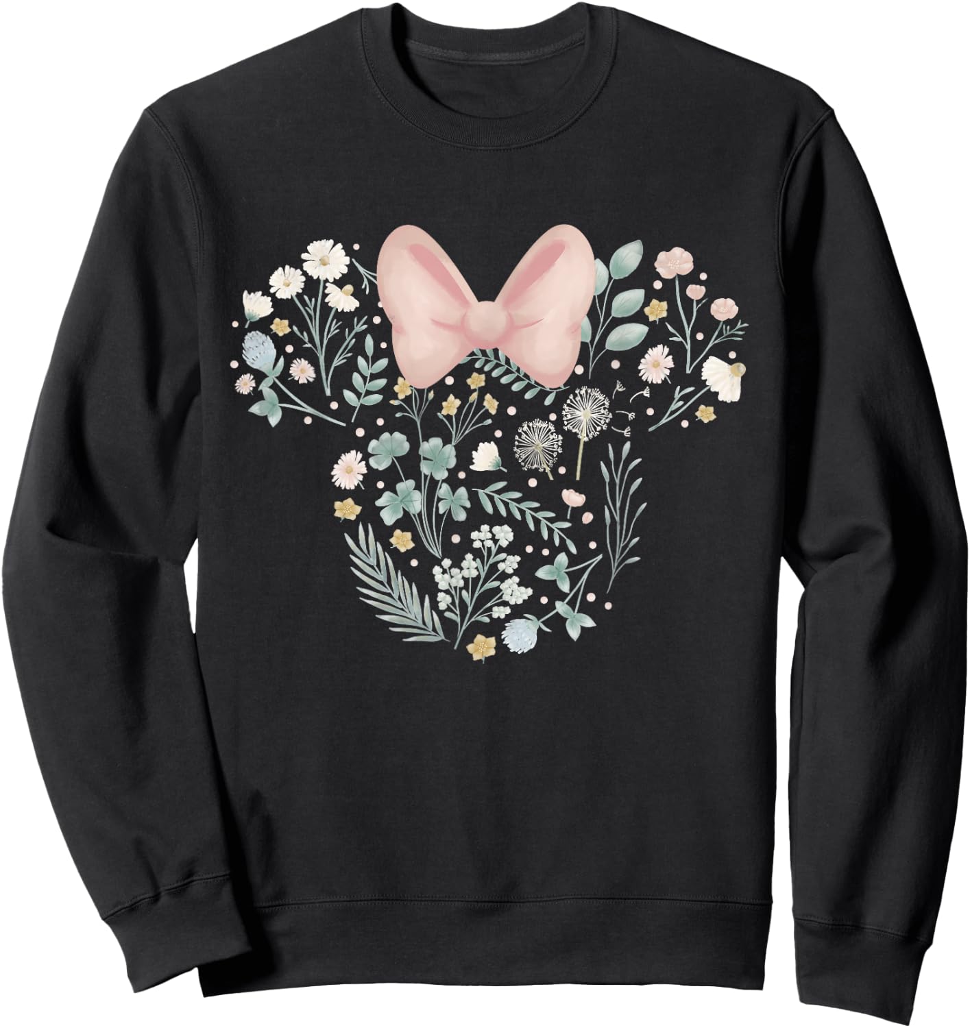 Disney Minnie Mouse Icon Spring Flowers Sweatshirt - Sweatshirt | Black