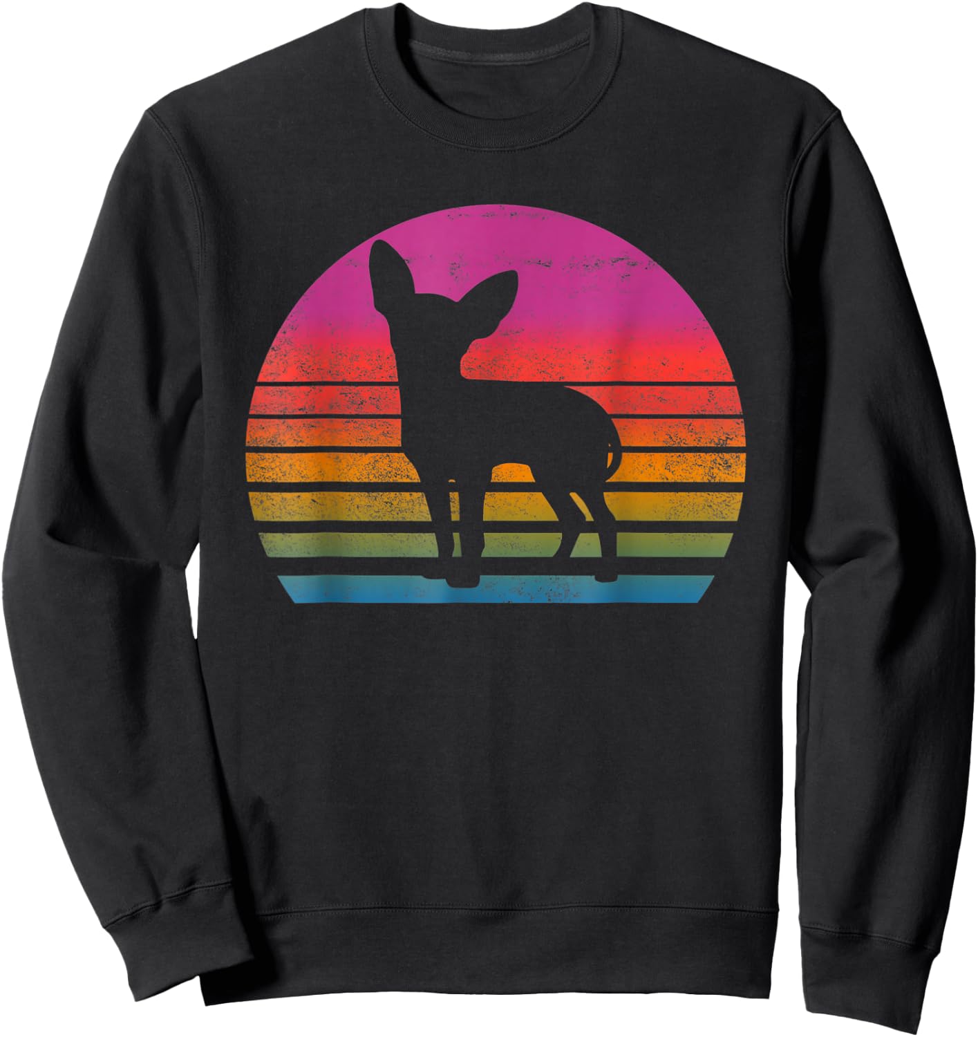 Retro 80s Chihuahua, Chihuahua Lover Sweatshirt - Sweatshirt | Black