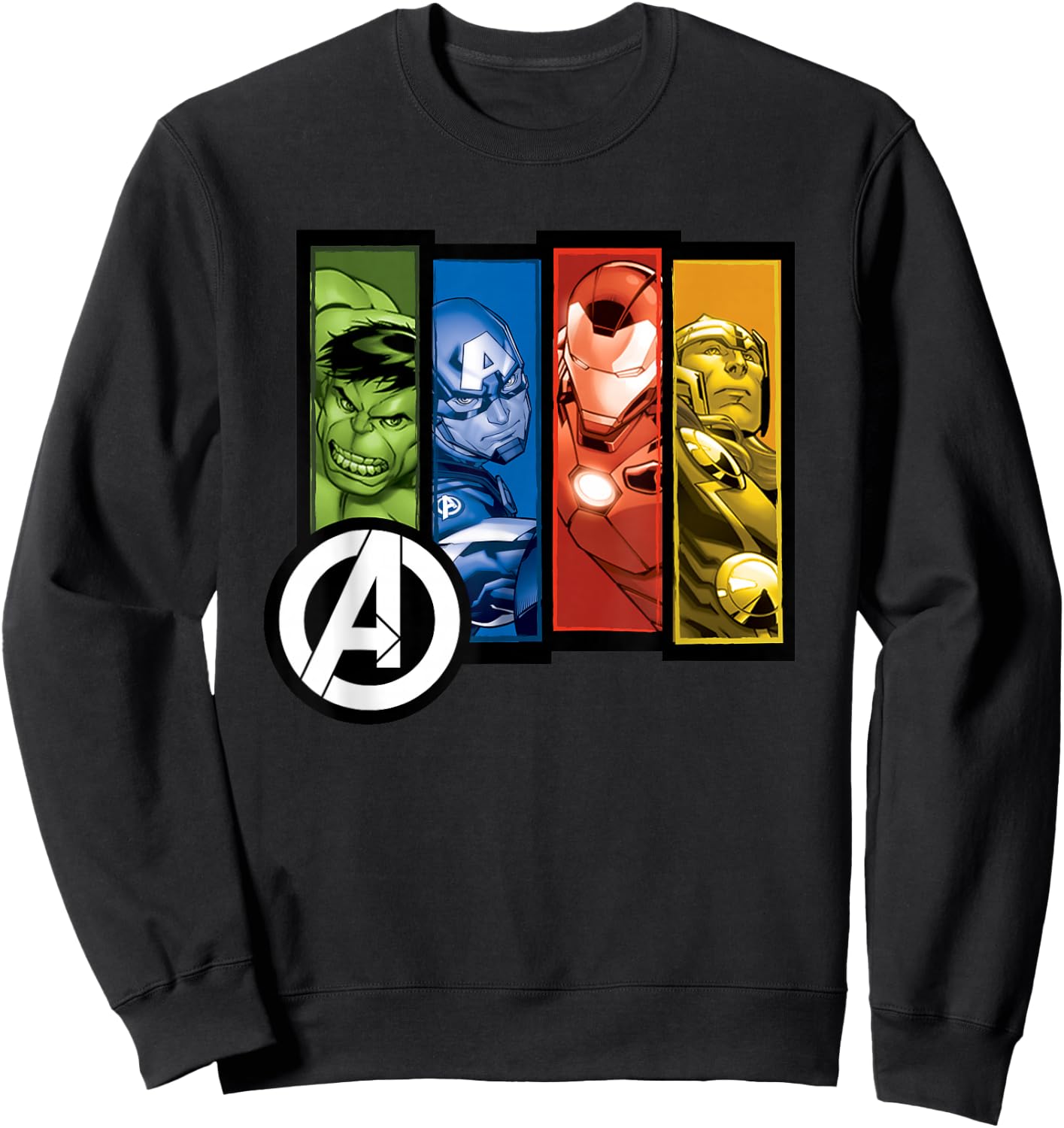 Marvel Avengers Four Heroes Four Colours Sweatshirt - Sweatshirt | Black