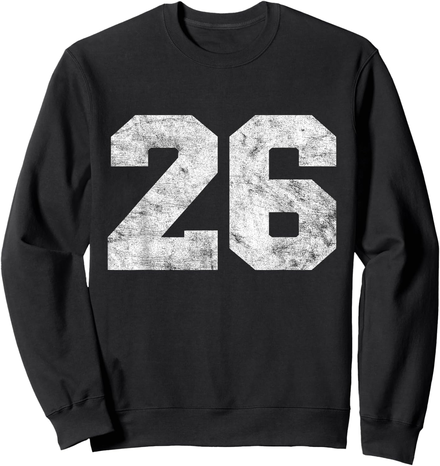 Vintage Lucky Number Birthday 26 Sports Player Team Athlete Sweatshirt - Sweatshirt | Black
