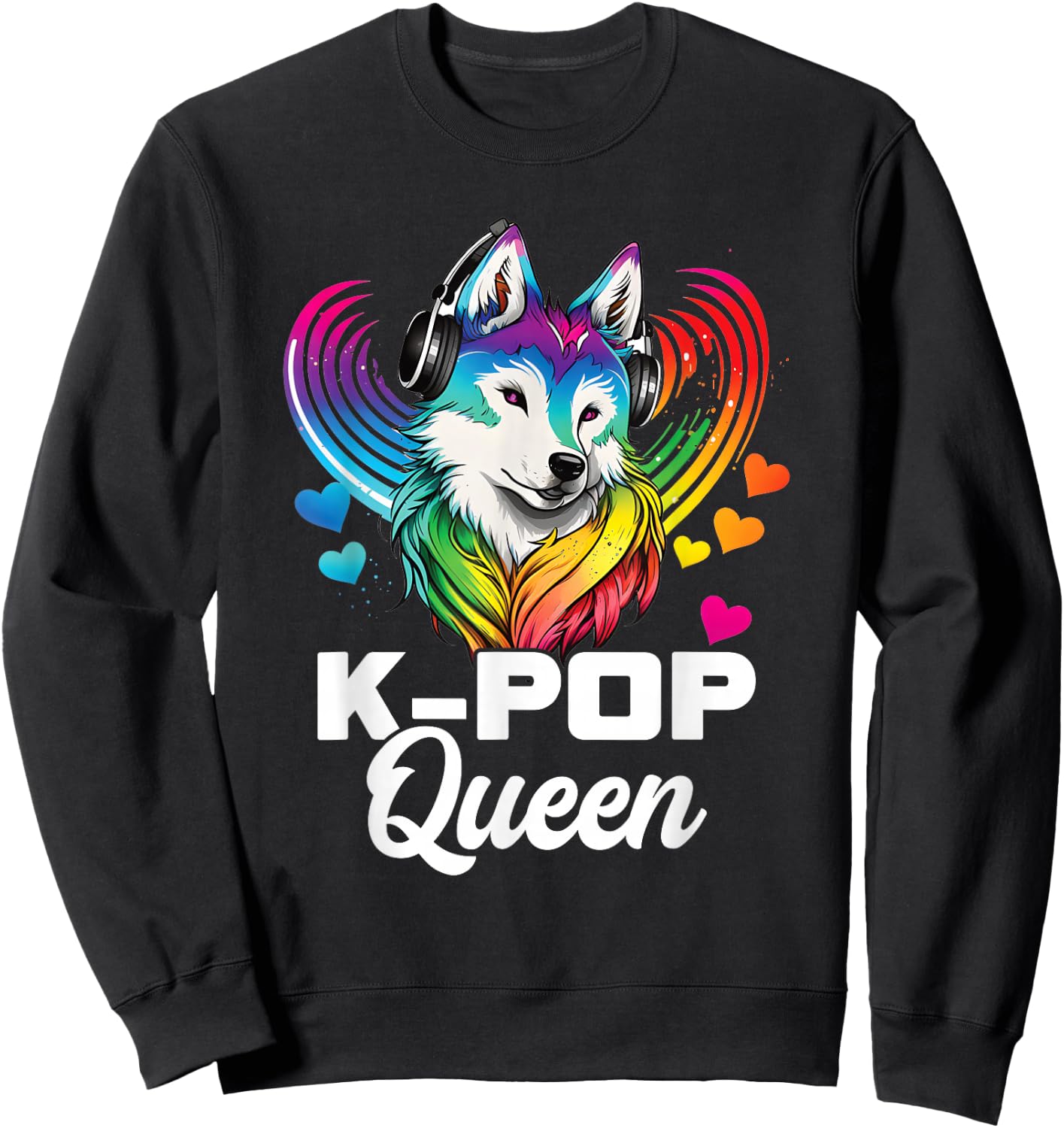 Kpop Queen Bias Wolf Korean Pop Merch K-pop Merchandise Sweatshirt - Sweatshirt | Black