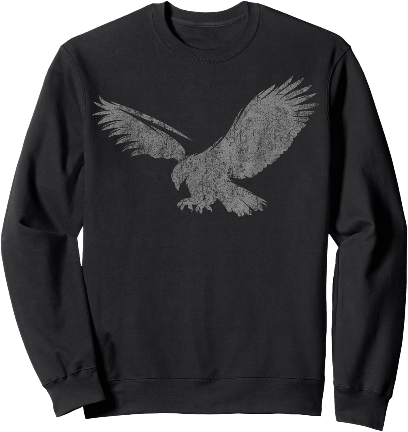 Beautiful Eagle American Bird Silhouette Flying Vintage USA Sweatshirt - Sweatshirt | Black