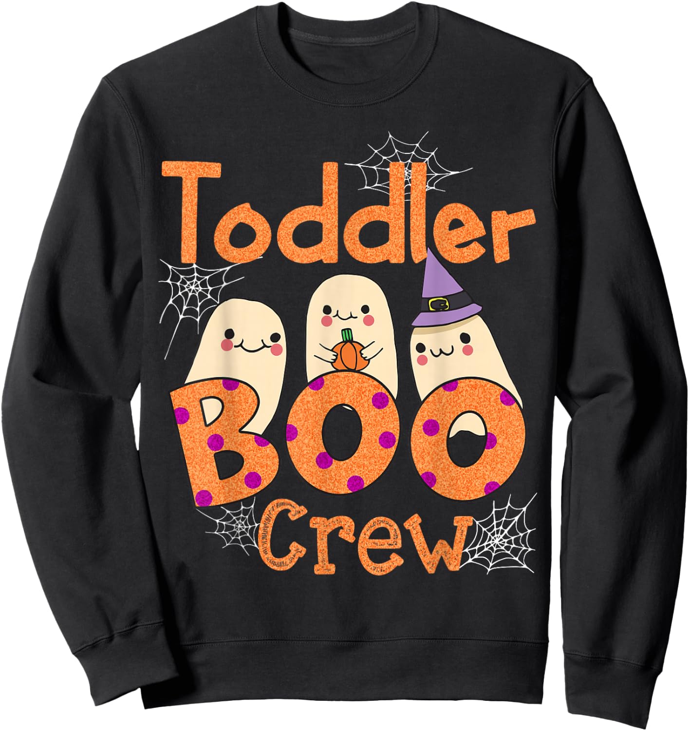 Toddler Daycare Boo Crew Cute Halloween Costume Ghost School Sweatshirt - Sweatshirt | Black