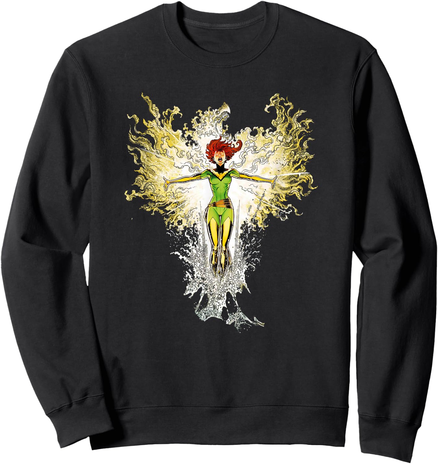 Marvel X-Men Jean Grey Phoenix Force Rising Epic Logo Sweatshirt - Sweatshirt | Black