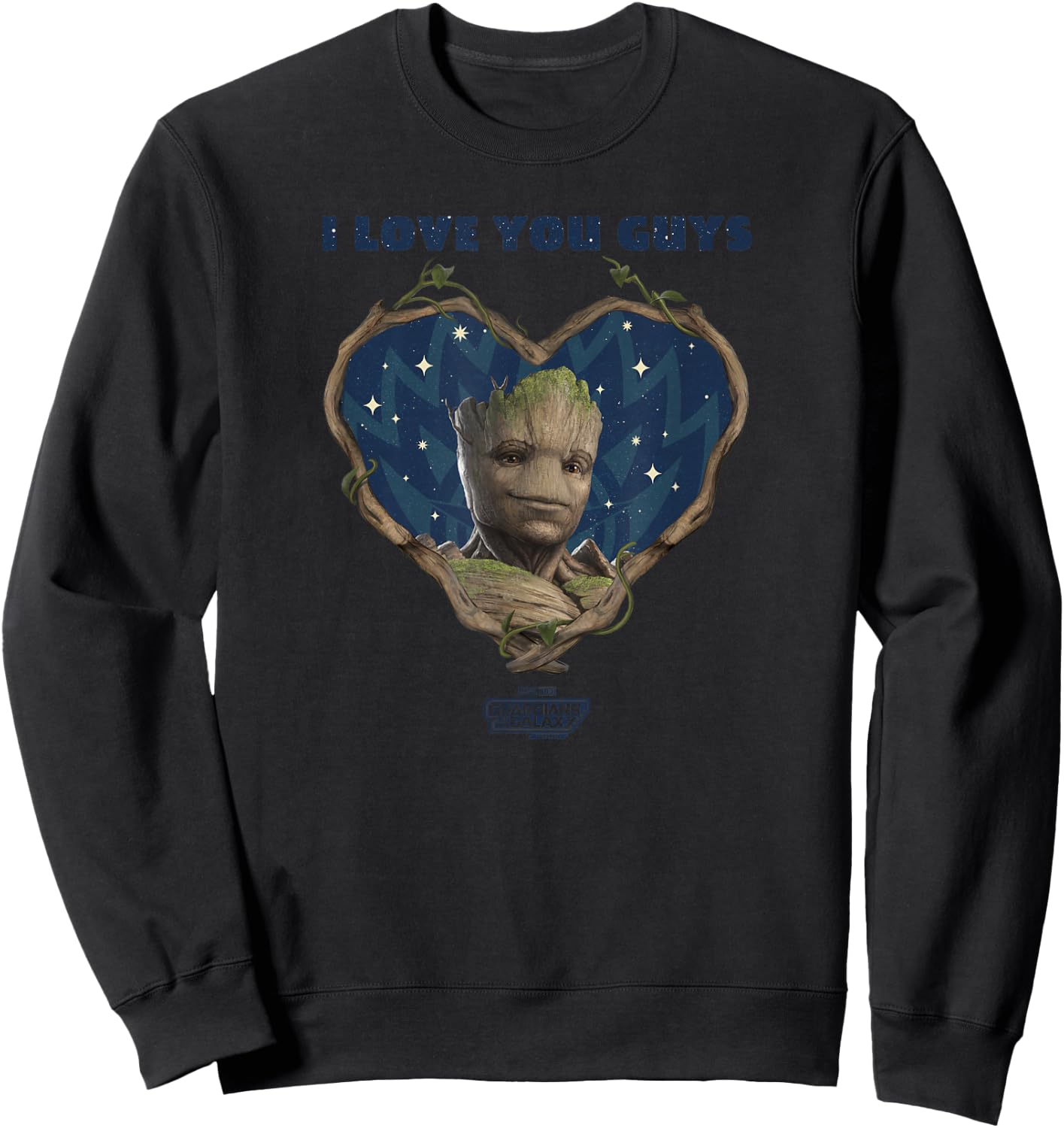 Marvel Guardians of the Galaxy Vol. 3 Groot Heart Portrait Sweatshirt - Sweatshirt | Black