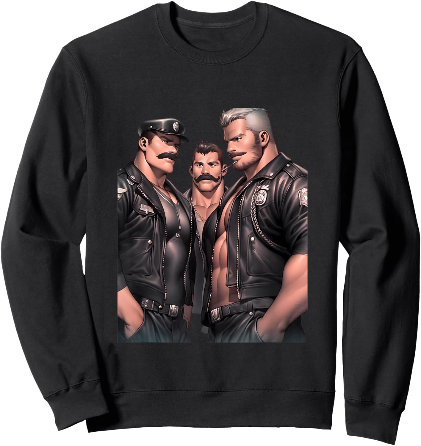 Gay Pride - Leather Gay Daddy Man Bear Kink Gay Bearded Sweatshirt - Sweatshirt | Black