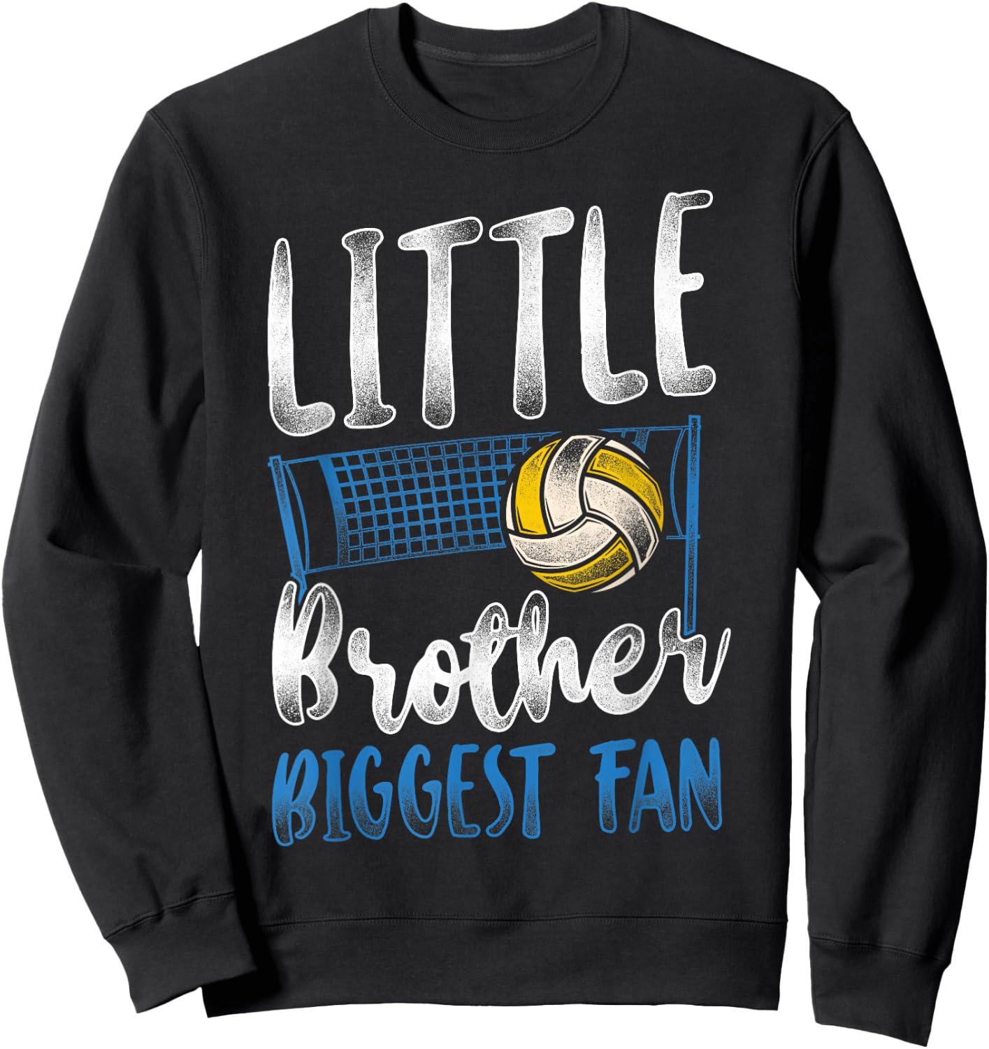 Volleyball Player Team Brother Vintage Little Brother Sweatshirt - Sweatshirt | Black