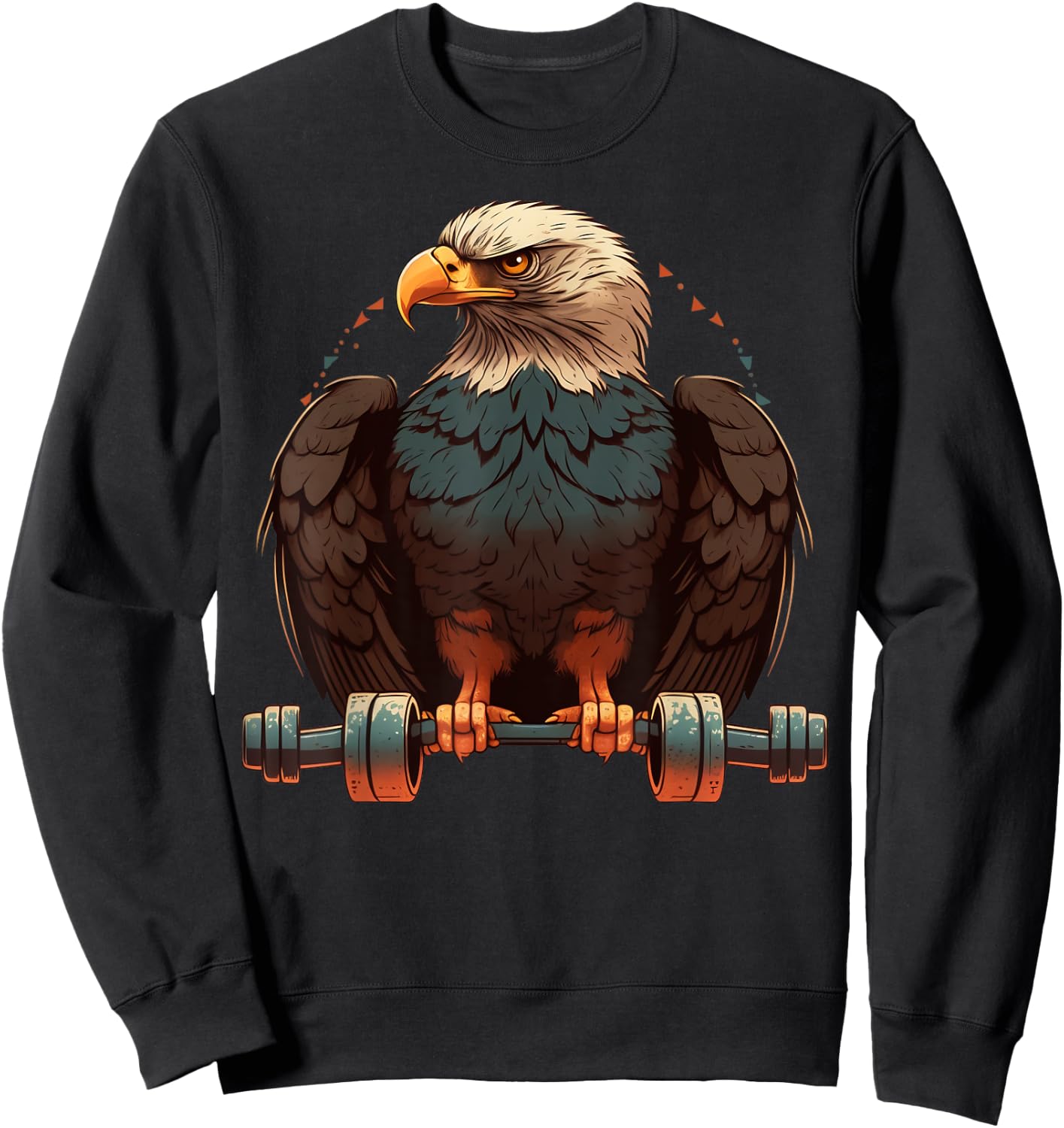 Eagle Weightlifting Funny Fitness Gym Eagle Sweatshirt - Sweatshirt | Black