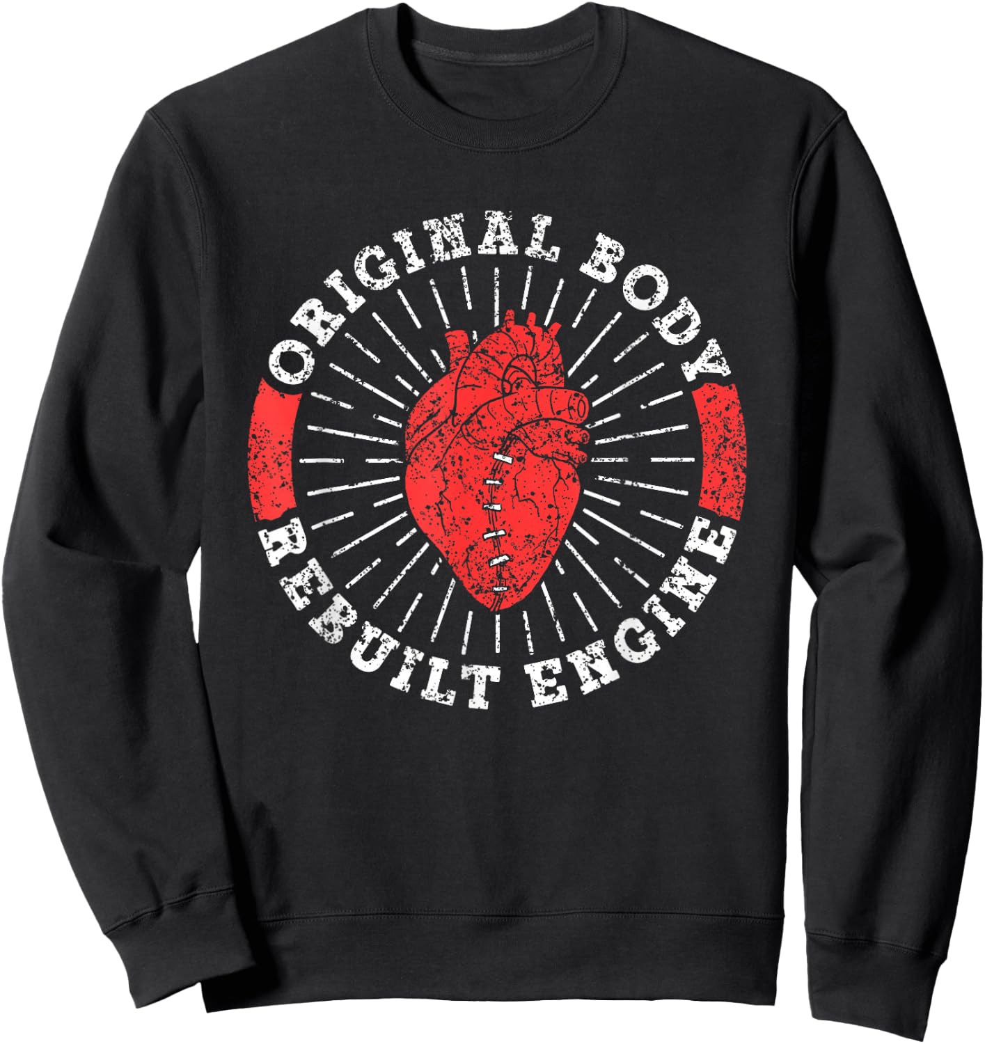 Original Body Refurbished Motor Heart Surgery Sweatshirt - Sweatshirt | Black