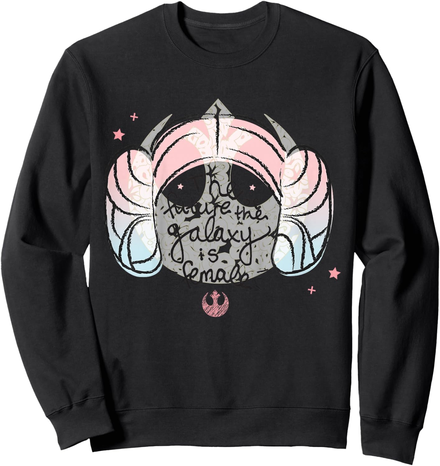 Kids Star Wars Classic Princess Leia The Future Galaxy Is Female Sweatshirt - Sweatshirt | Black