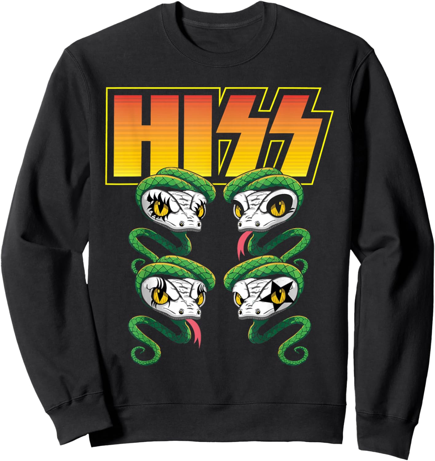 Hiss - Rock And Roll Music Snake Reptile Lover Herpetologist Sweatshirt - Sweatshirt | Black