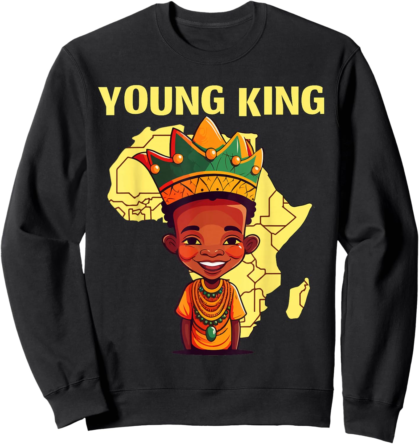 Cool African Kente Art Men Boys Kids African American Print Sweatshirt - Sweatshirt | Black