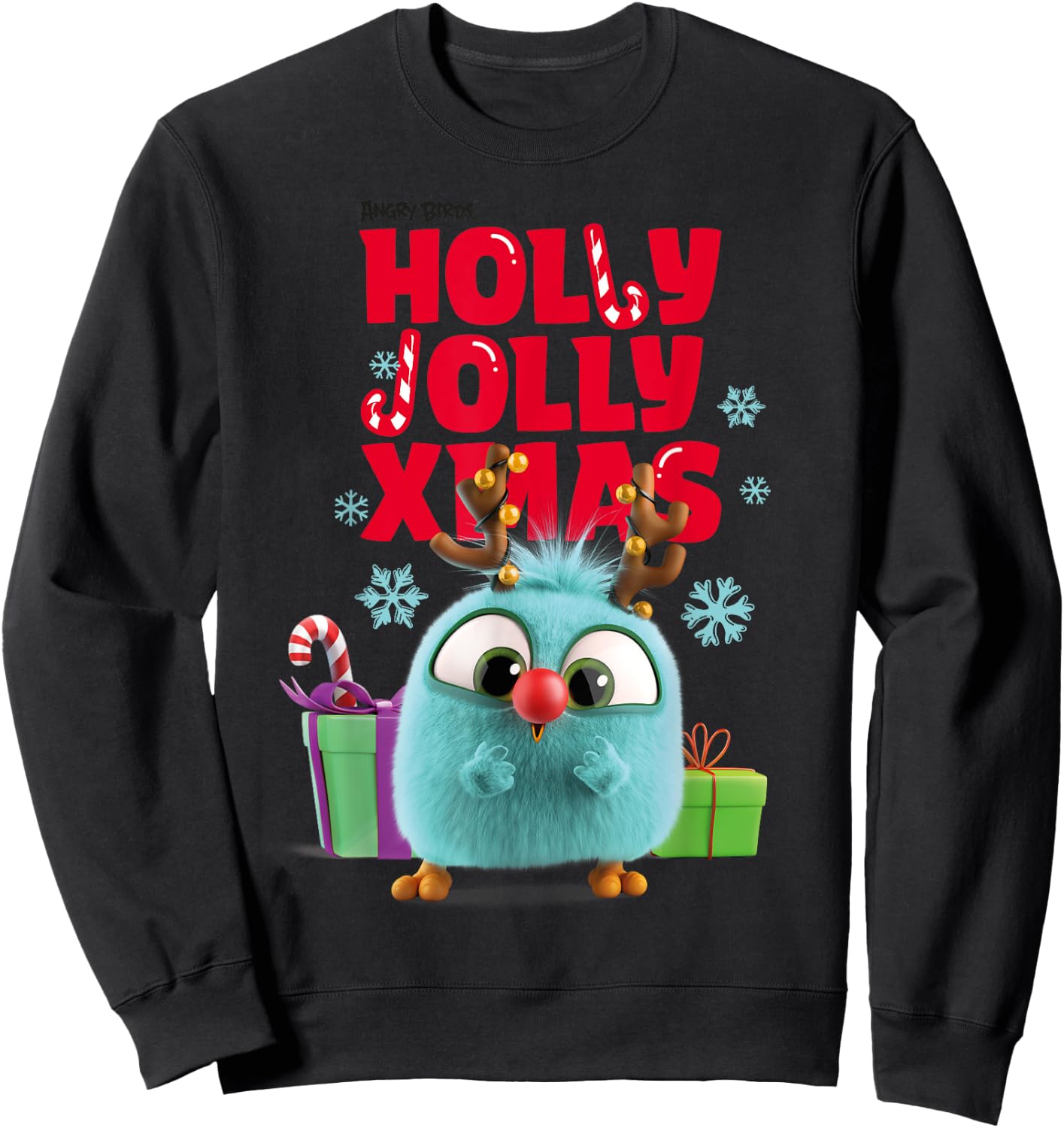 Angry Birds Christmas Holly Jolly Official Merchandise Sweatshirt - Sweatshirt | Black