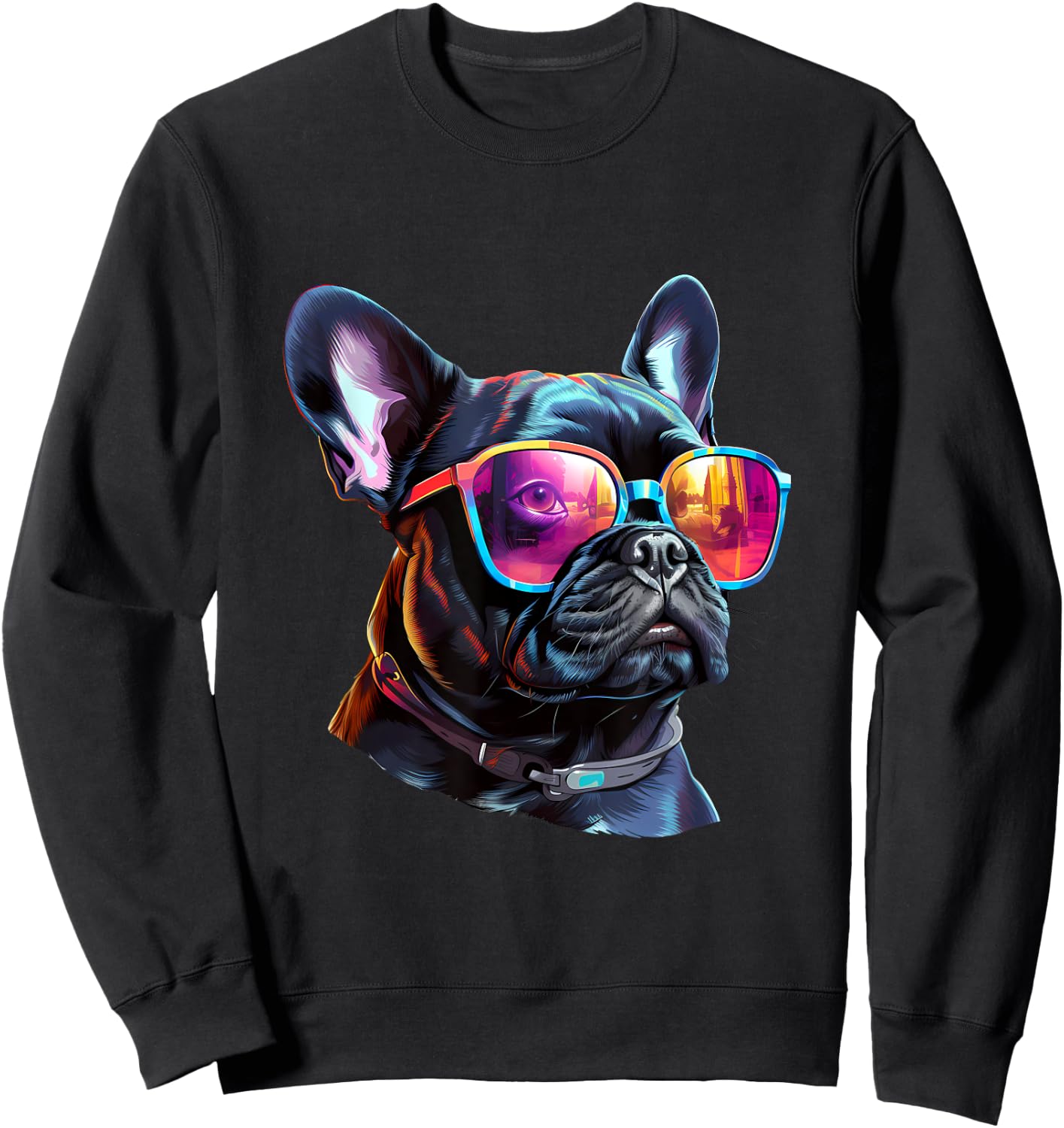 French_Bulldog Sulldog.pnglasses Women Kids Sweatshirt - Sweatshirt | Black
