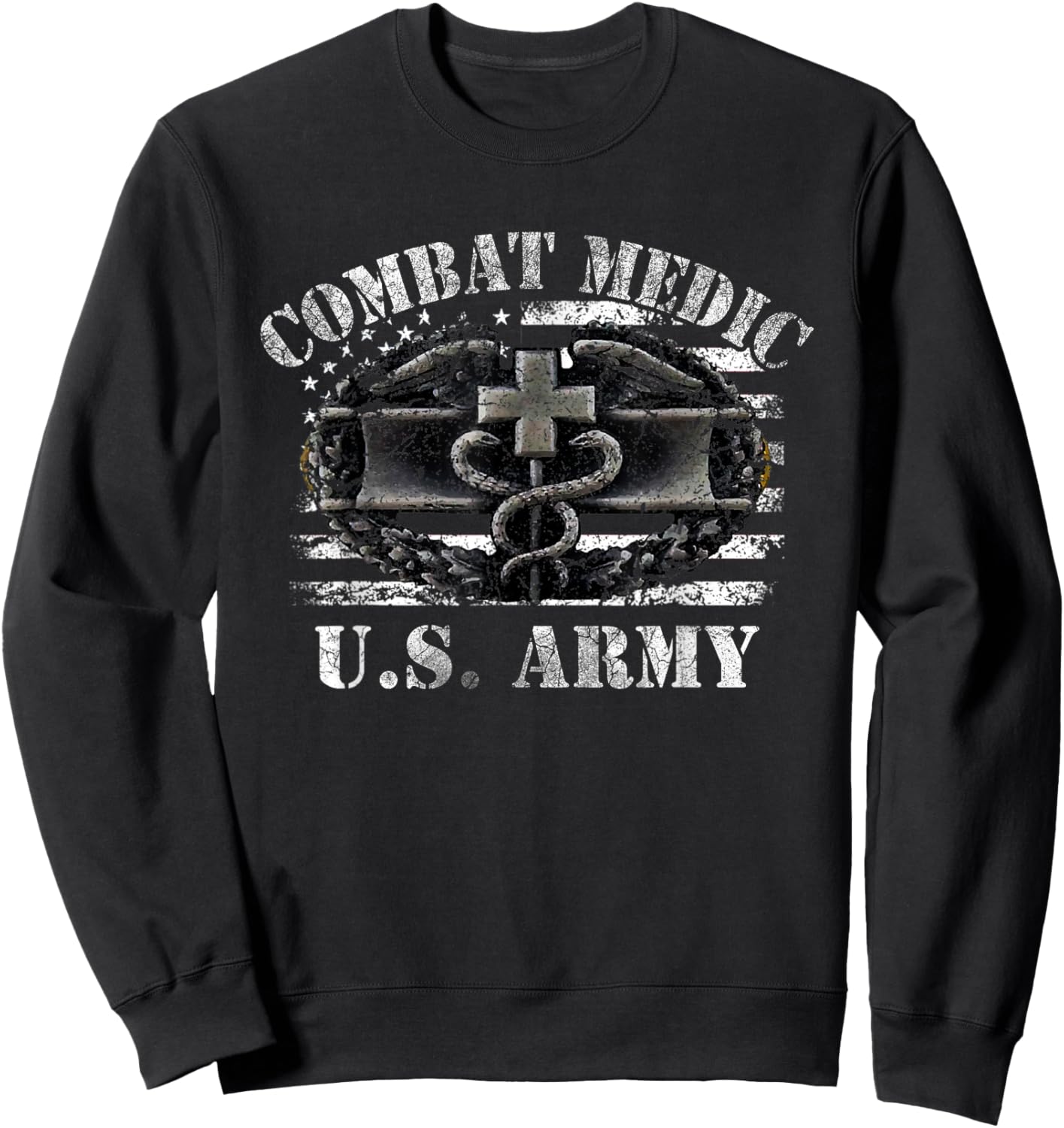 US ARMY 68W Combat Medic, Perfect Veteran Medical Military Sweatshirt - Sweatshirt | Black