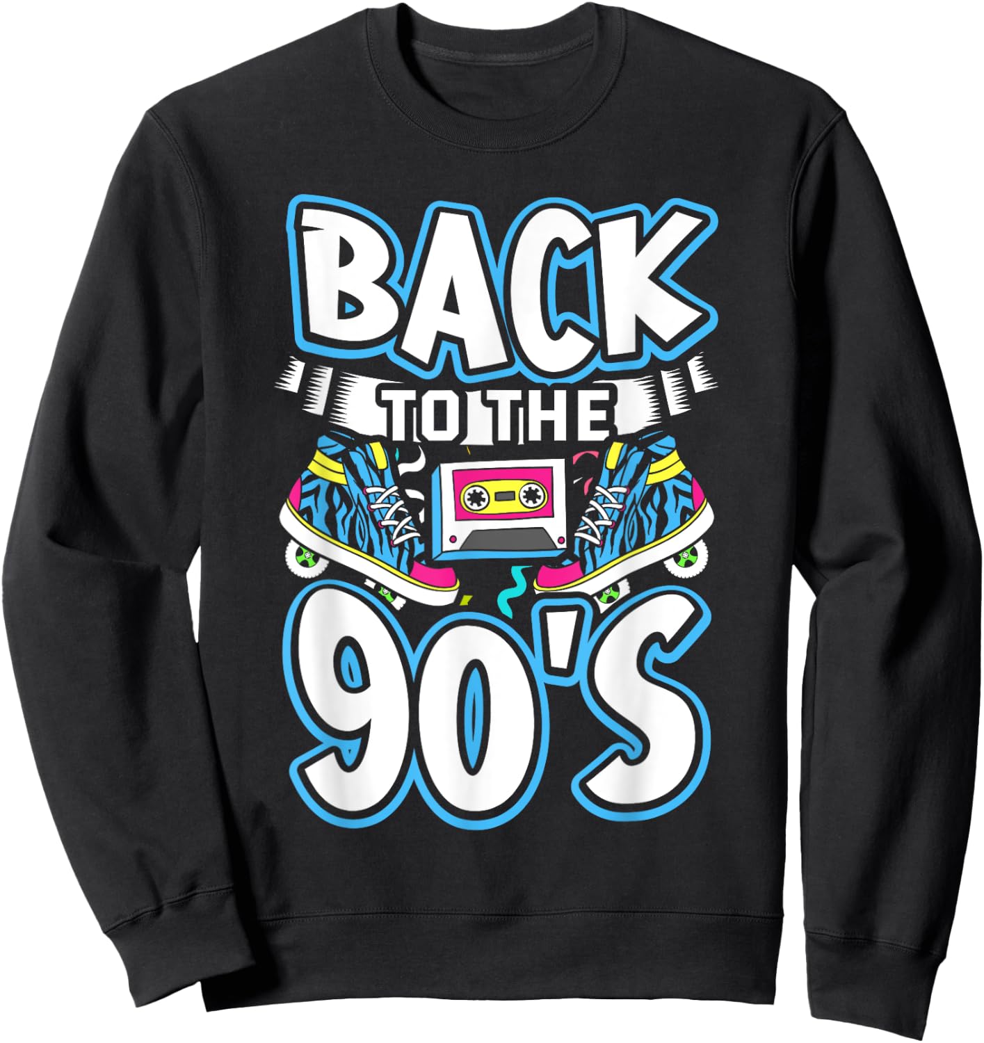 90s Party Outfit , 90's Costume Men Sweatshirt - Sweatshirt | Black