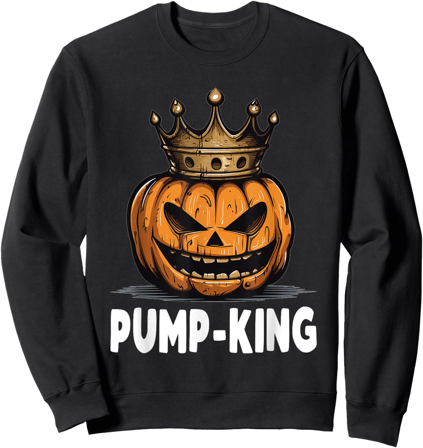 Pump King Couple Matching Halloween Outfits Sweatshirt - Sweatshirt | Black